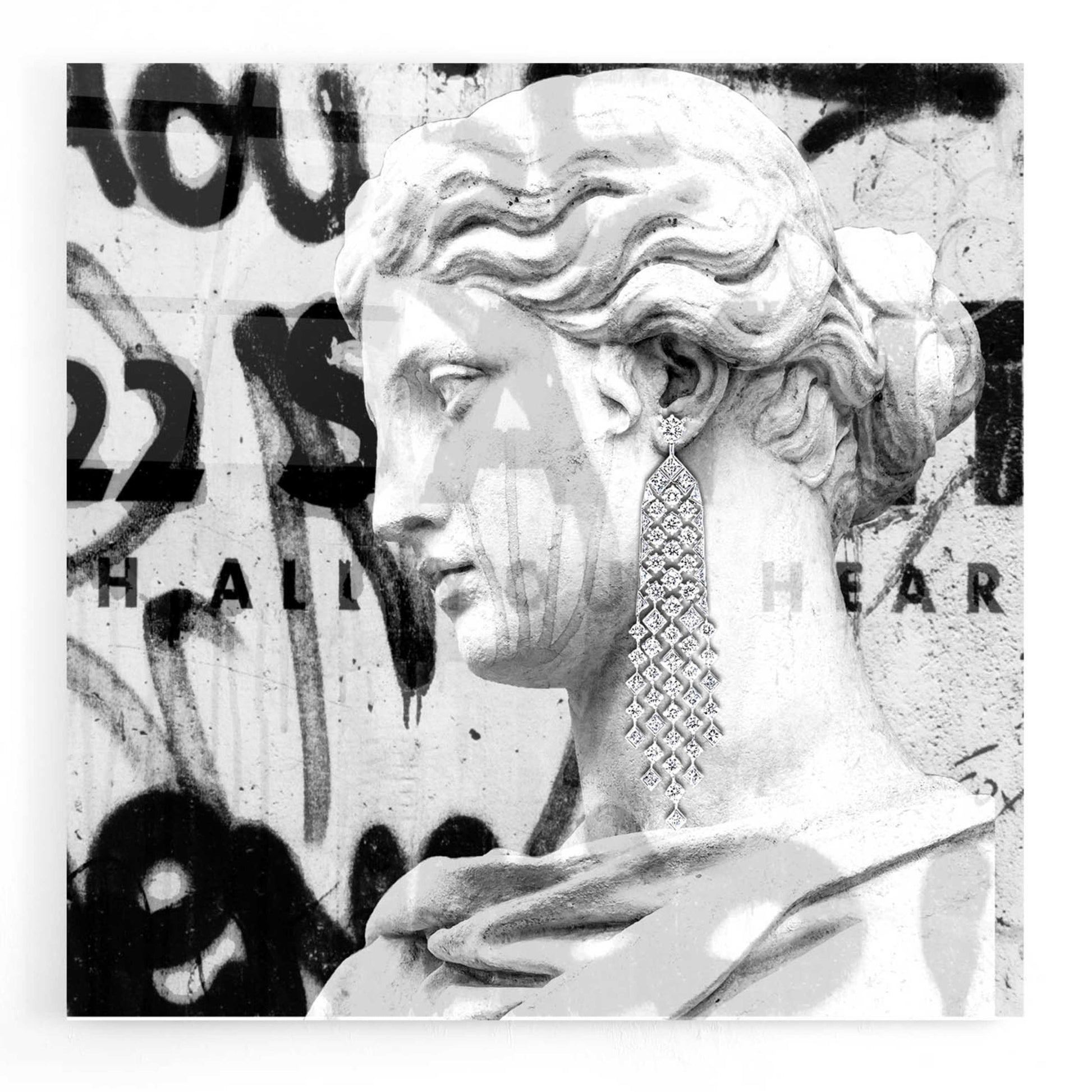 Epic Art 'Graffiti Bust 1' by Karen Smith, Acrylic Glass Wall Art,12x12