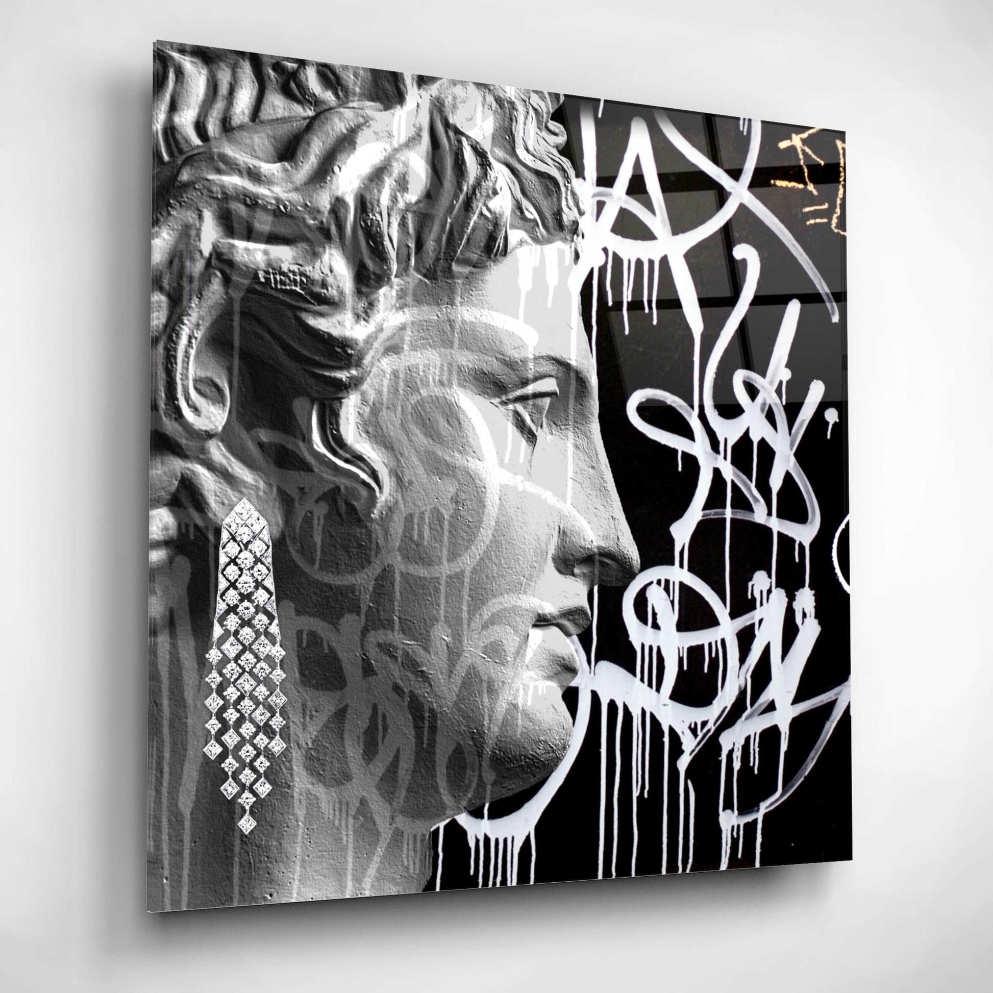 Epic Art 'Graffiti Bust 2' by Karen Smith, Acrylic Glass Wall Art,12x12