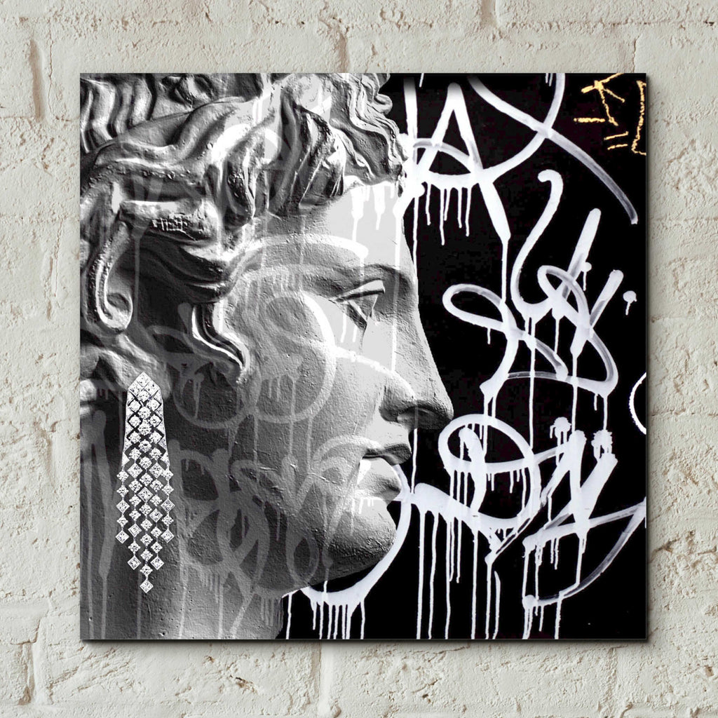 Epic Art 'Graffiti Bust 2' by Karen Smith, Acrylic Glass Wall Art,12x12
