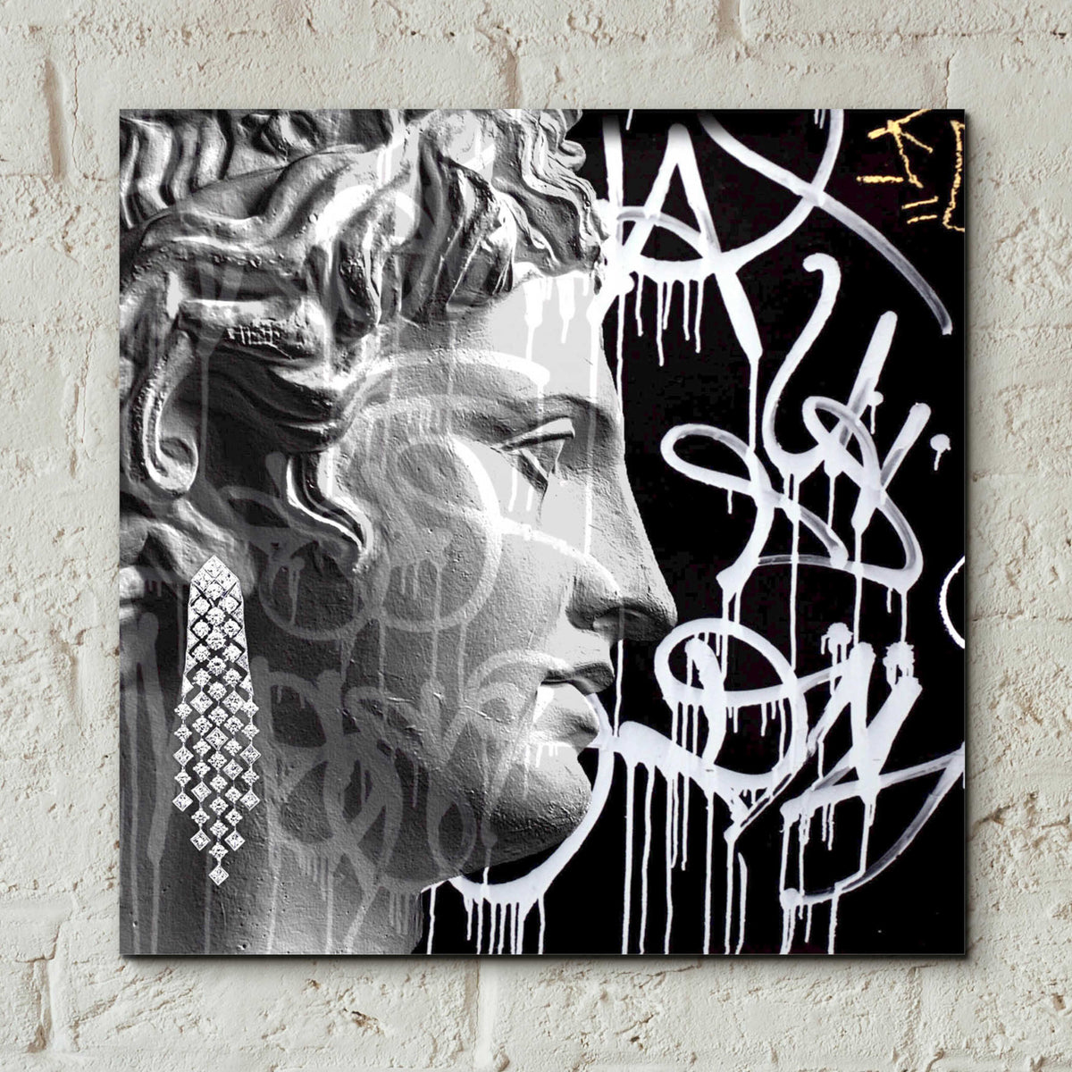 Epic Art 'Graffiti Bust 2' by Karen Smith, Acrylic Glass Wall Art,12x12