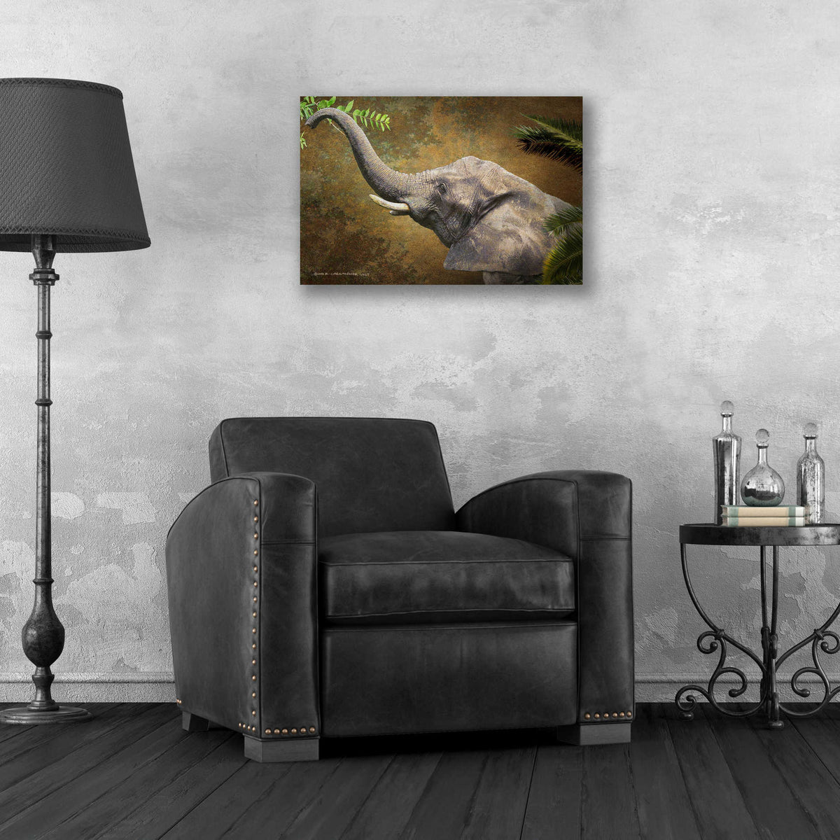 Epic Art 'Forest Elephant' by Chris Vest, Acrylic Glass Wall Art,24x16