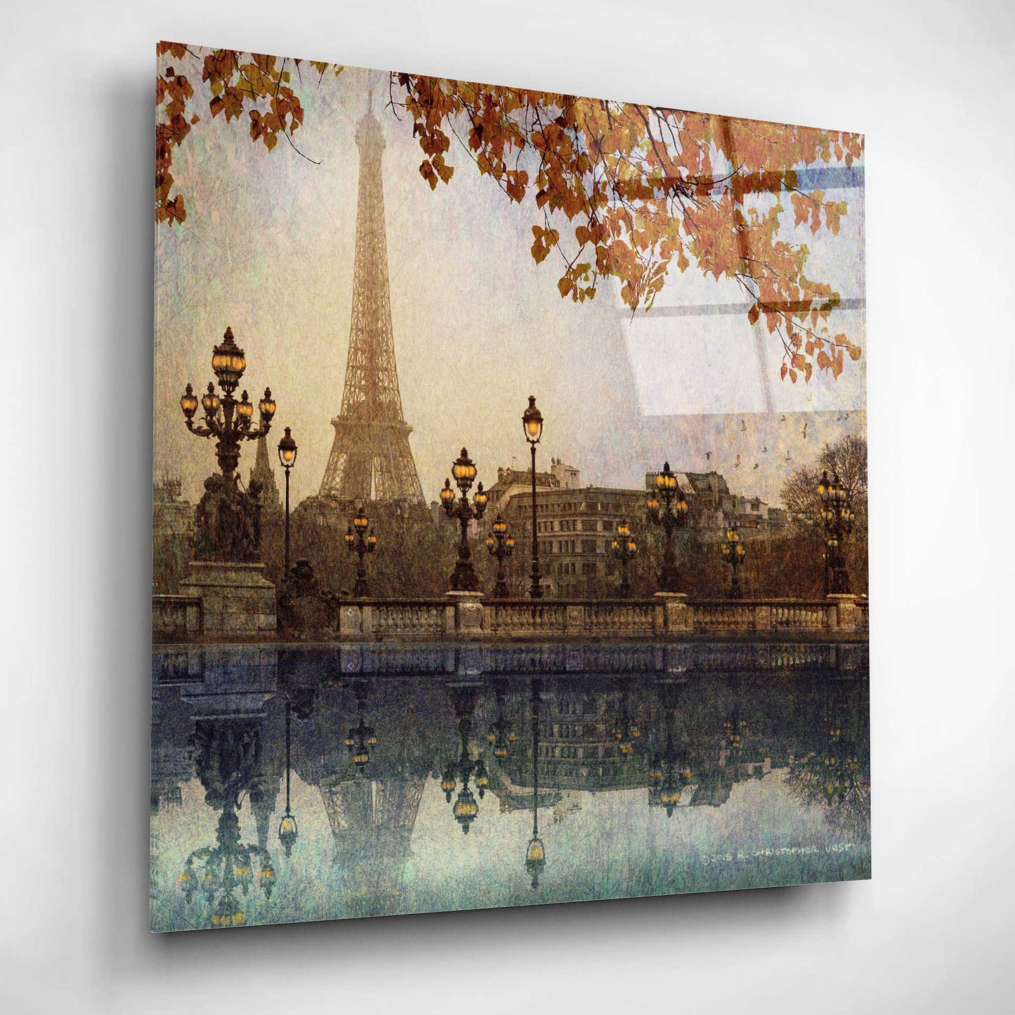 Epic Art 'Eiffel Tower' by Chris Vest, Acrylic Glass Wall Art,12x12