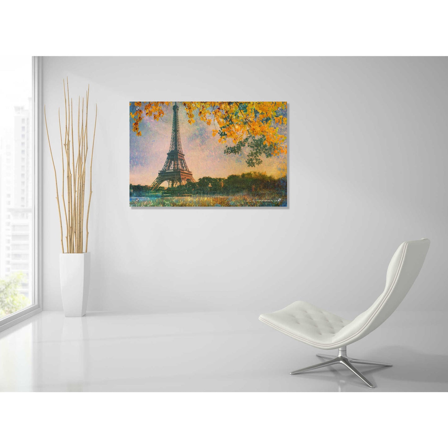 Epic Art 'Eiffel Park Sunrise' by Chris Vest, Acrylic Glass Wall Art,36x24