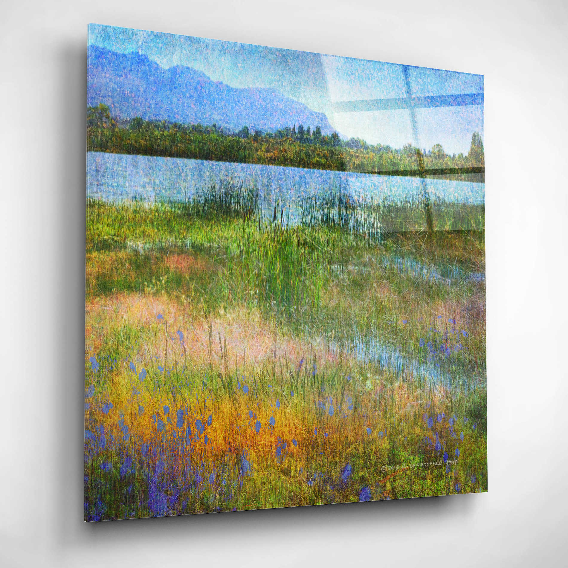 Epic Art 'Lake Near Mesa Verde' by Chris Vest, Acrylic Glass Wall Art,12x12