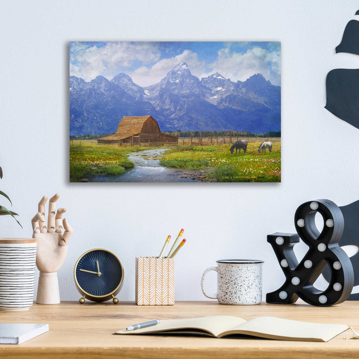 Epic Art 'Moulton Barn' by Chris Vest, Acrylic Glass Wall Art,16x12