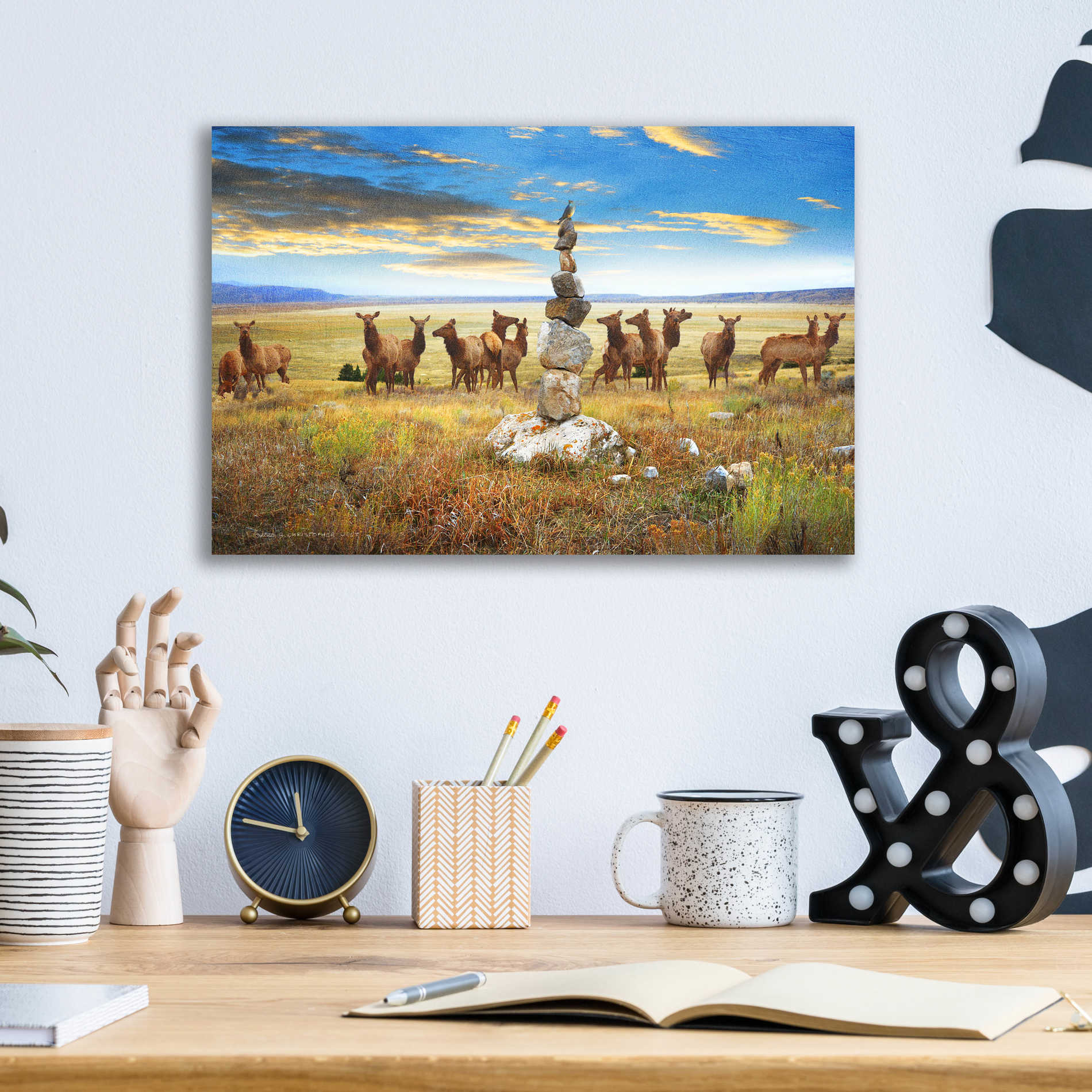 Epic Art 'Cairn Above Elk Refuge' by Chris Vest, Acrylic Glass Wall Art,16x12