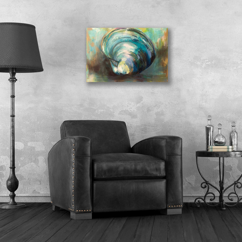 Epic Art 'Solo Quahog' by Jeanette Vertentes, Acrylic Glass Wall Art,24x16