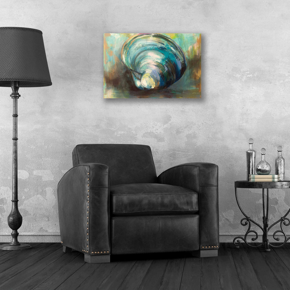 Epic Art 'Solo Quahog' by Jeanette Vertentes, Acrylic Glass Wall Art,24x16