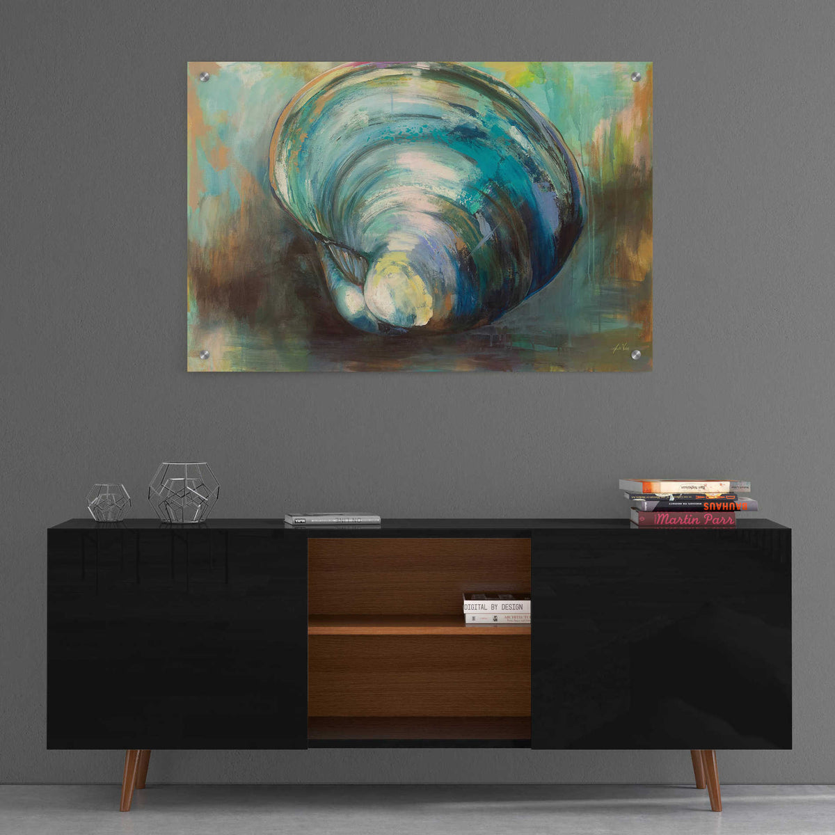Epic Art 'Solo Quahog' by Jeanette Vertentes, Acrylic Glass Wall Art,36x24