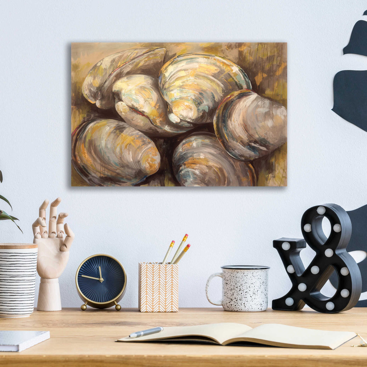 Epic Art 'The Gang of Quahogs' by Jeanette Vertentes, Acrylic Glass Wall Art,16x12