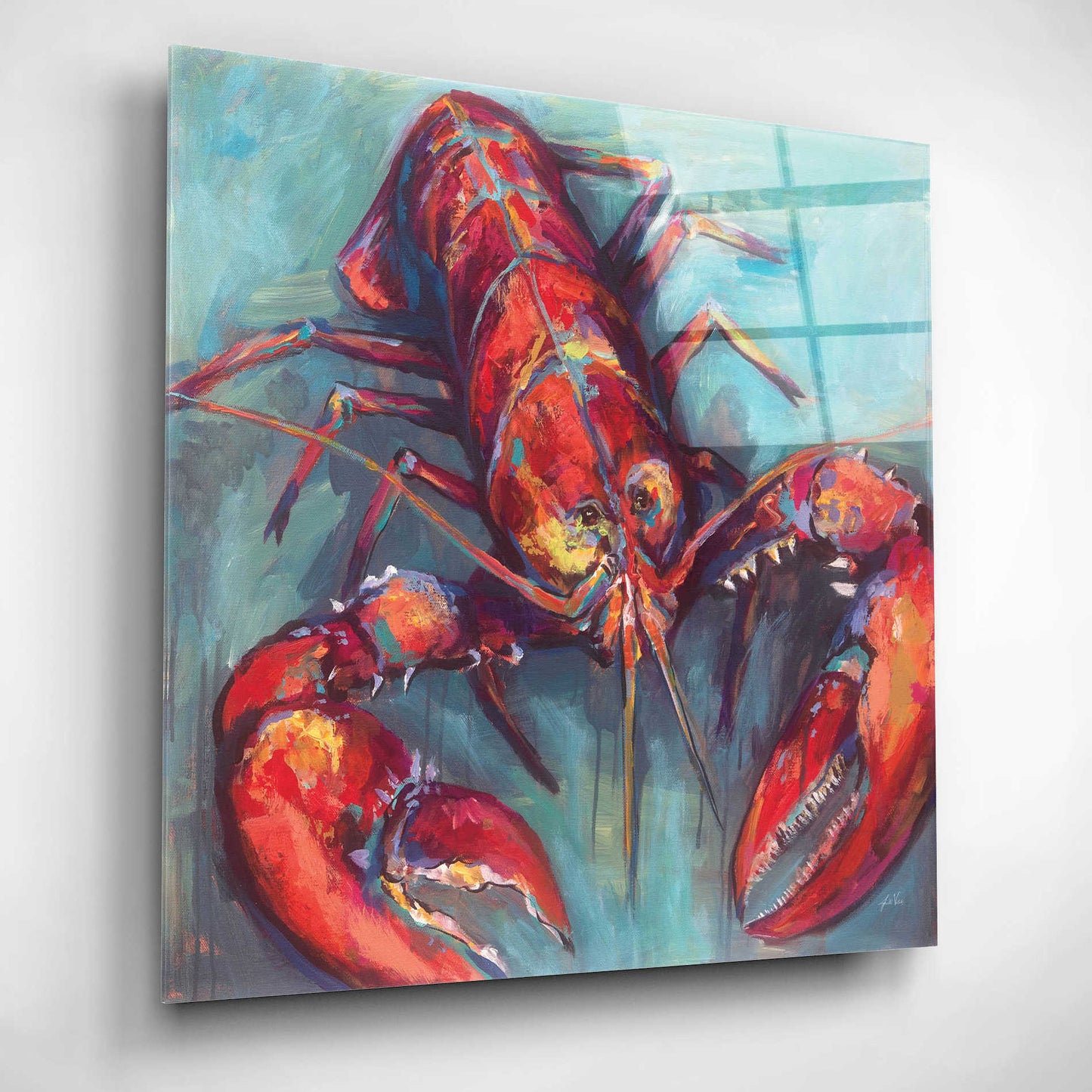 Epic Art 'Lobster' by Jeanette Vertentes, Acrylic Glass Wall Art,12x12