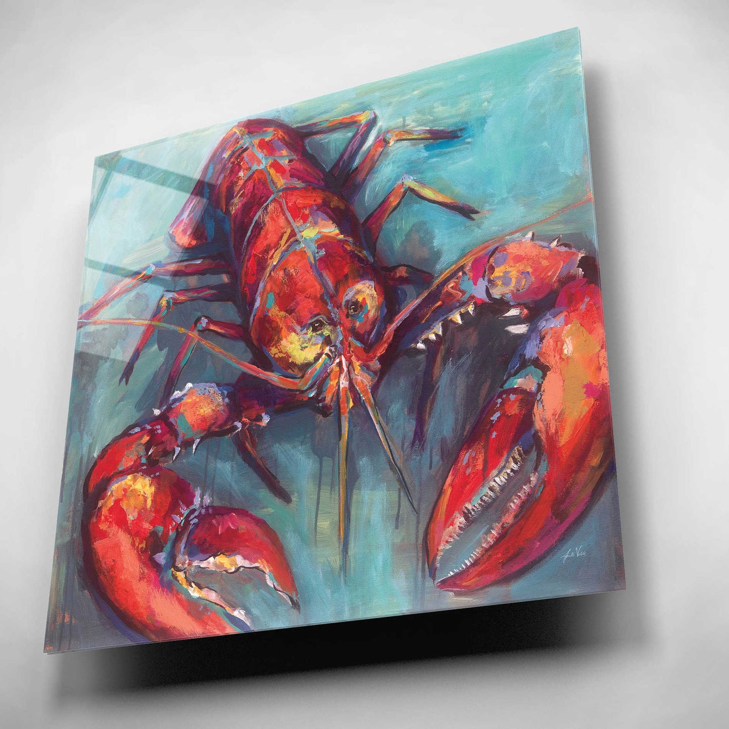 Epic Art 'Lobster' by Jeanette Vertentes, Acrylic Glass Wall Art,12x12
