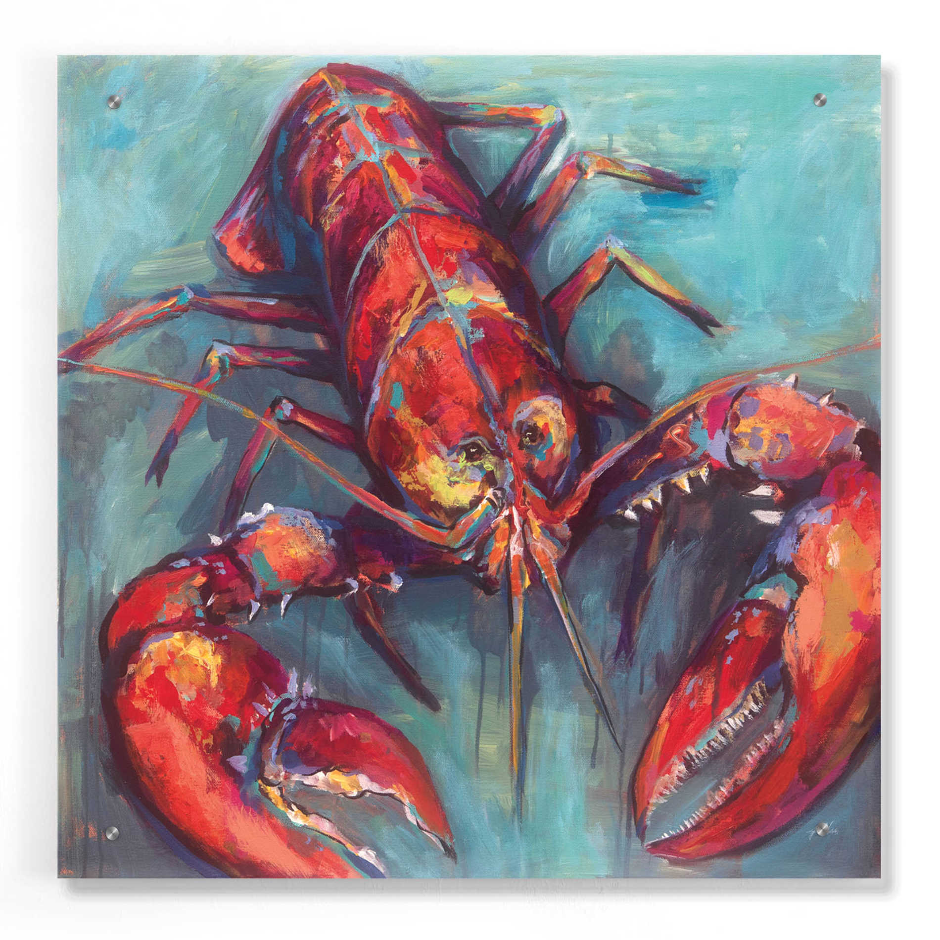 Epic Art 'Lobster' by Jeanette Vertentes, Acrylic Glass Wall Art,24x24