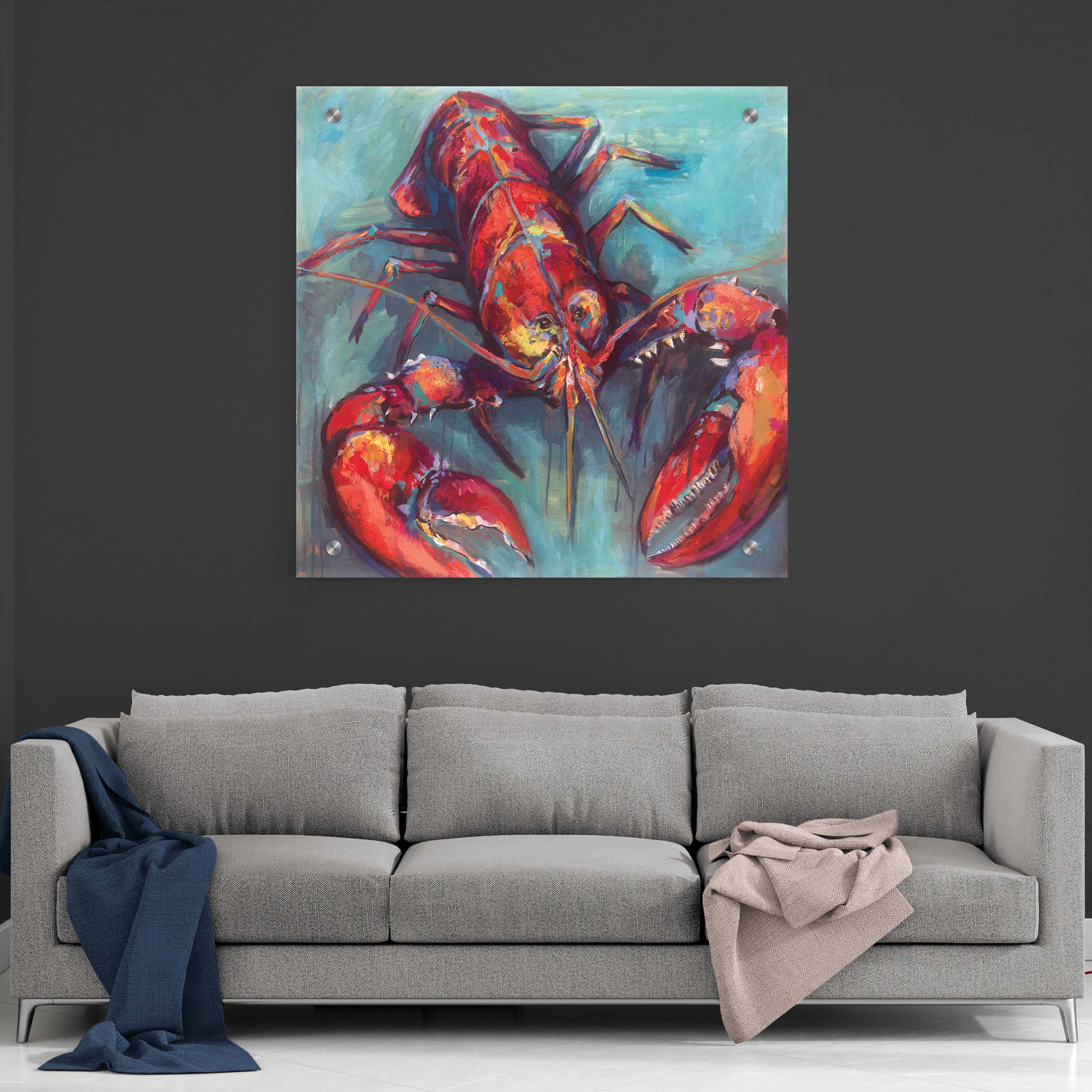 Epic Art 'Lobster' by Jeanette Vertentes, Acrylic Glass Wall Art,36x36