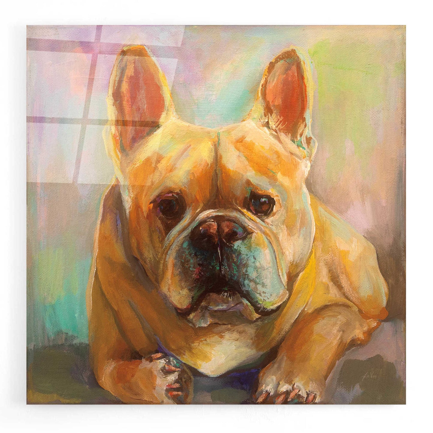 Epic Art 'Frenchie' by Jeanette Vertentes, Acrylic Glass Wall Art