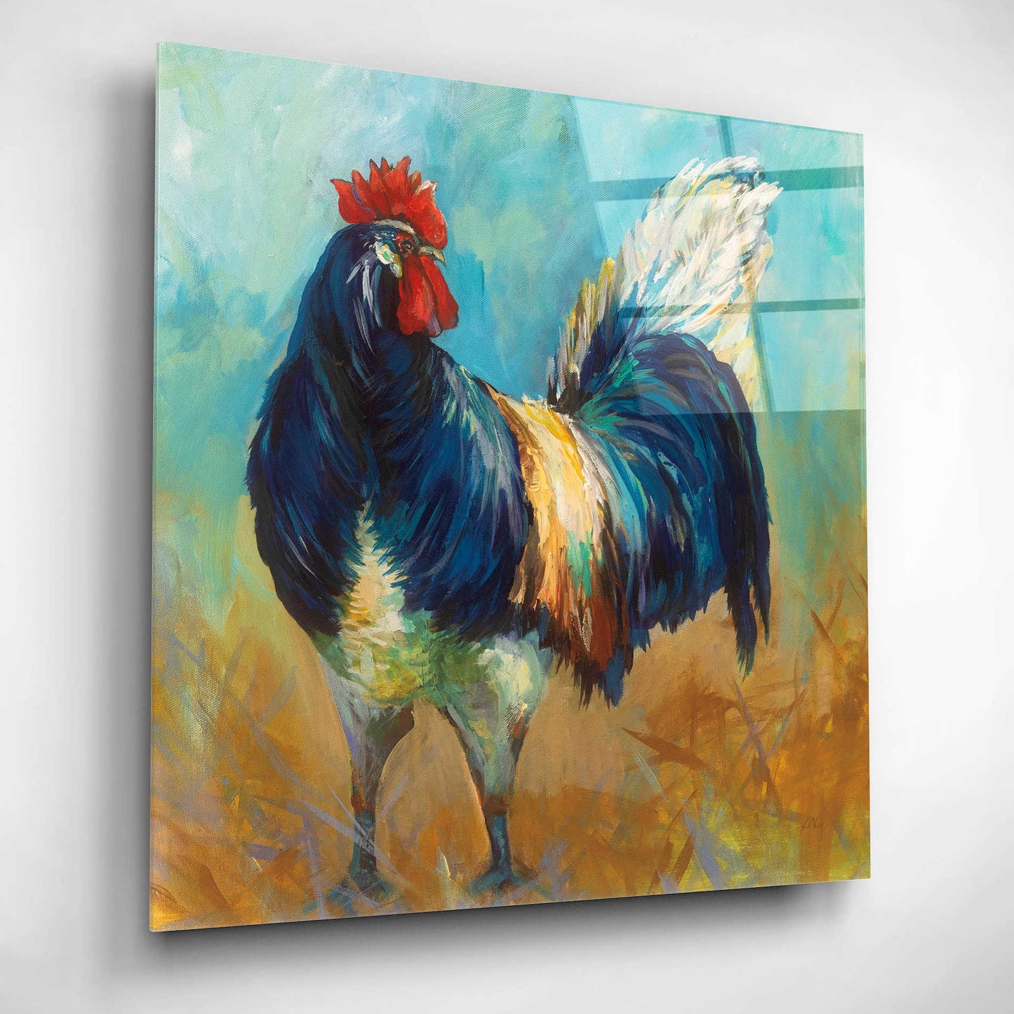 Epic Art 'Cocky' by Jeanette Vertentes, Acrylic Glass Wall Art,12x12