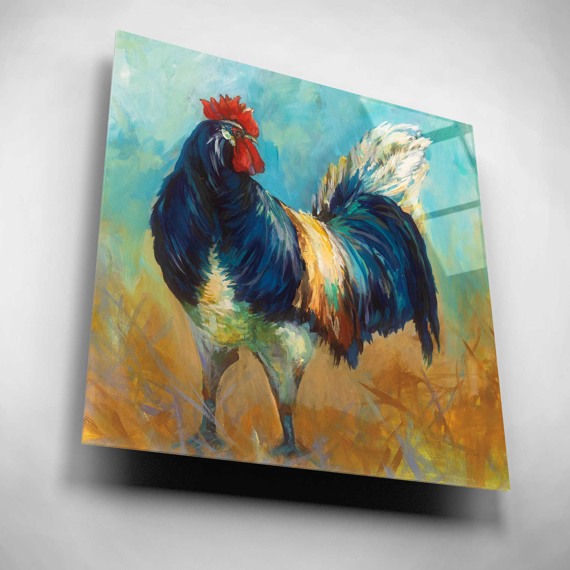 Epic Art 'Cocky' by Jeanette Vertentes, Acrylic Glass Wall Art,12x12