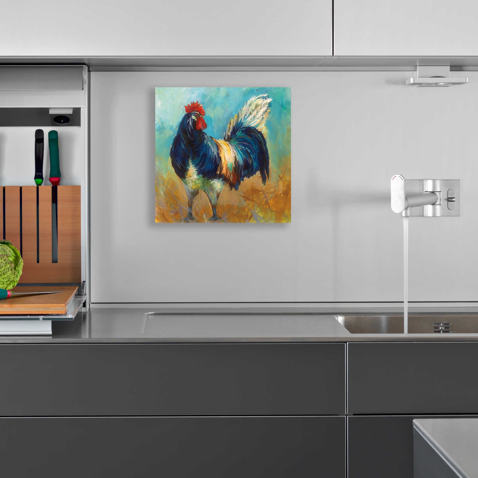 Epic Art 'Cocky' by Jeanette Vertentes, Acrylic Glass Wall Art,12x12