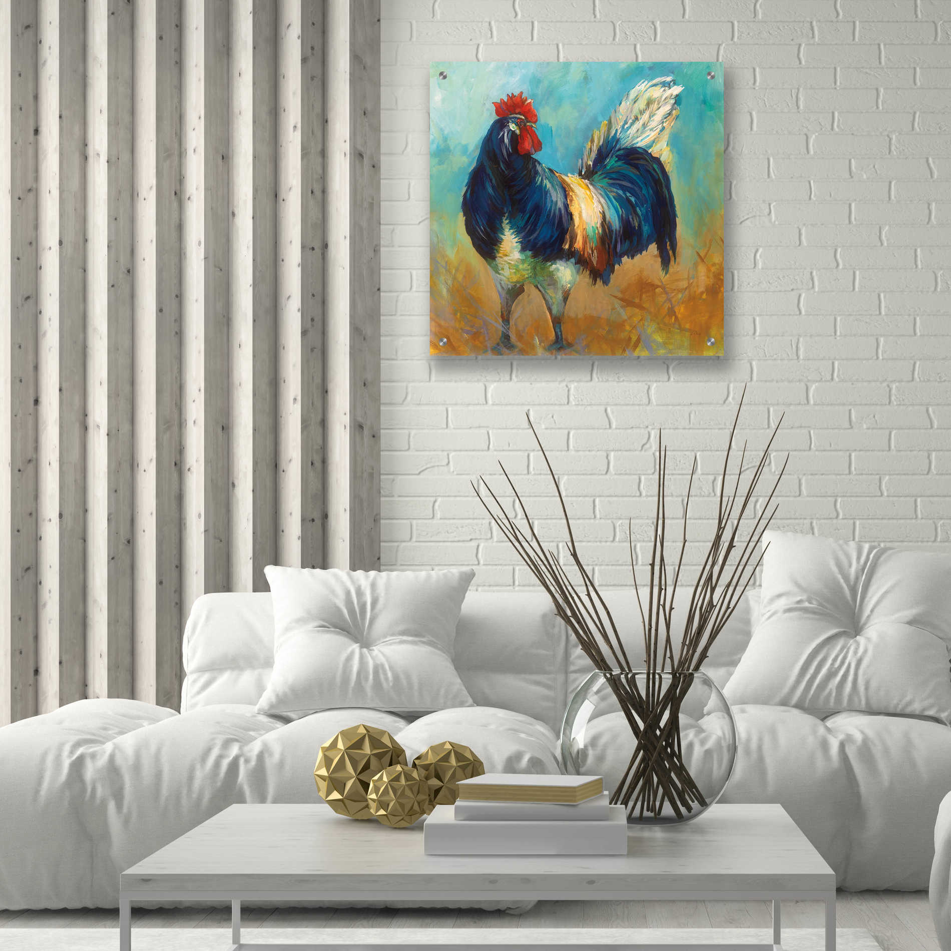 Epic Art 'Cocky' by Jeanette Vertentes, Acrylic Glass Wall Art,24x24