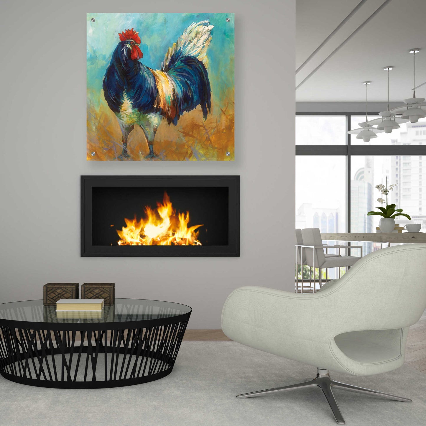 Epic Art 'Cocky' by Jeanette Vertentes, Acrylic Glass Wall Art,36x36