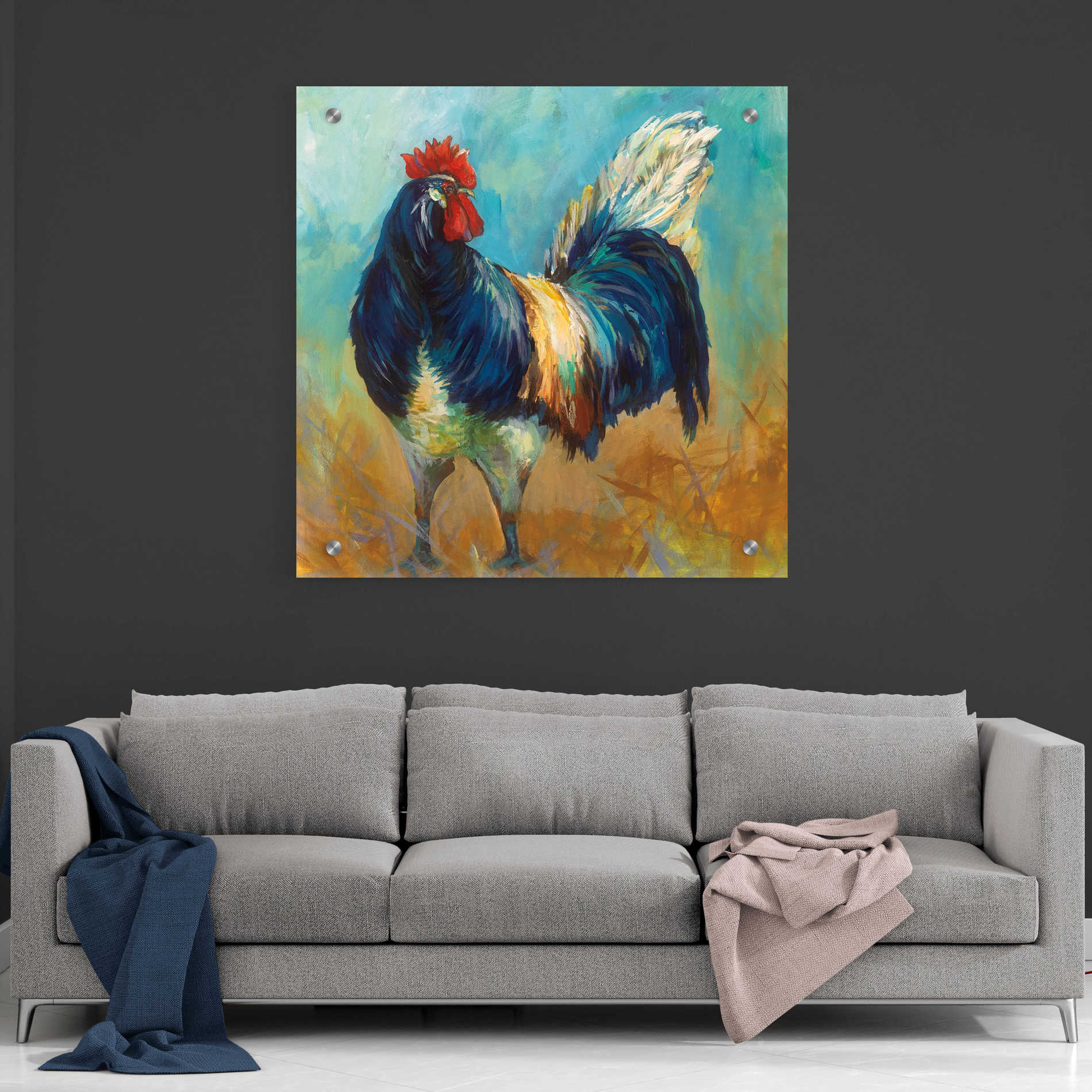 Epic Art 'Cocky' by Jeanette Vertentes, Acrylic Glass Wall Art,36x36