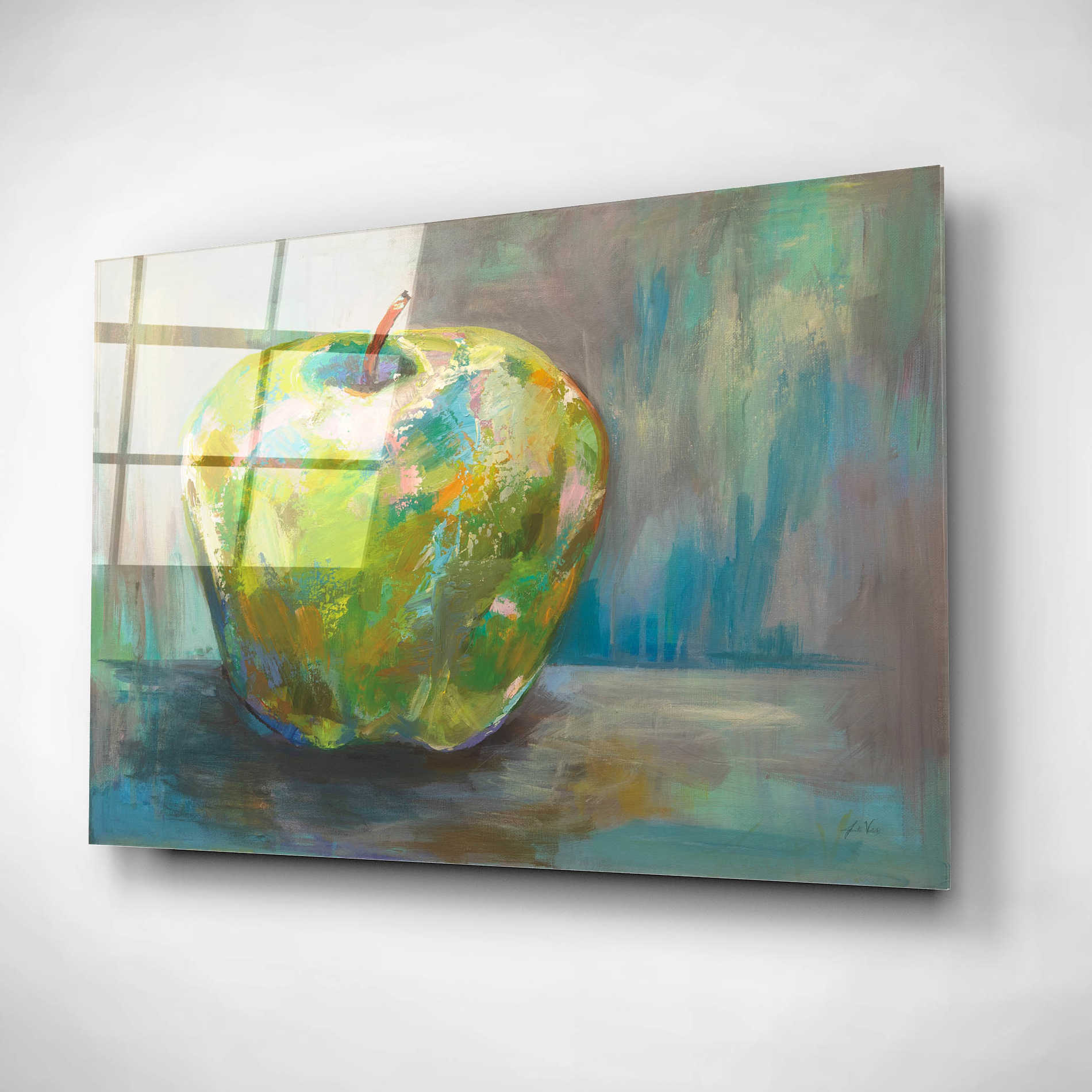 Epic Art 'Apple' by Jeanette Vertentes, Acrylic Glass Wall Art,24x16