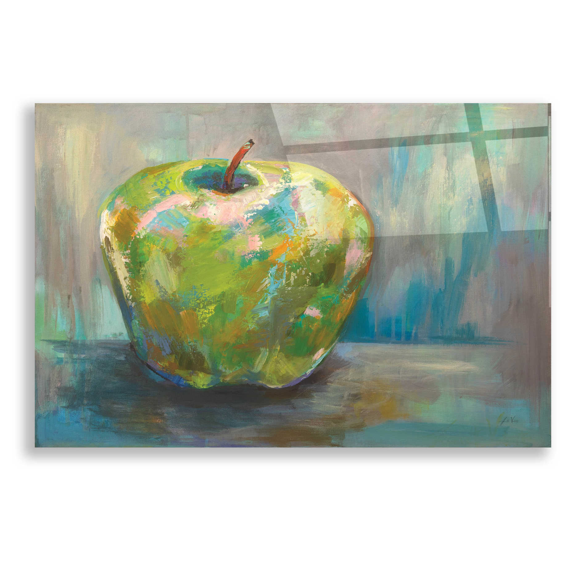 Epic Art 'Apple' by Jeanette Vertentes, Acrylic Glass Wall Art,24x16
