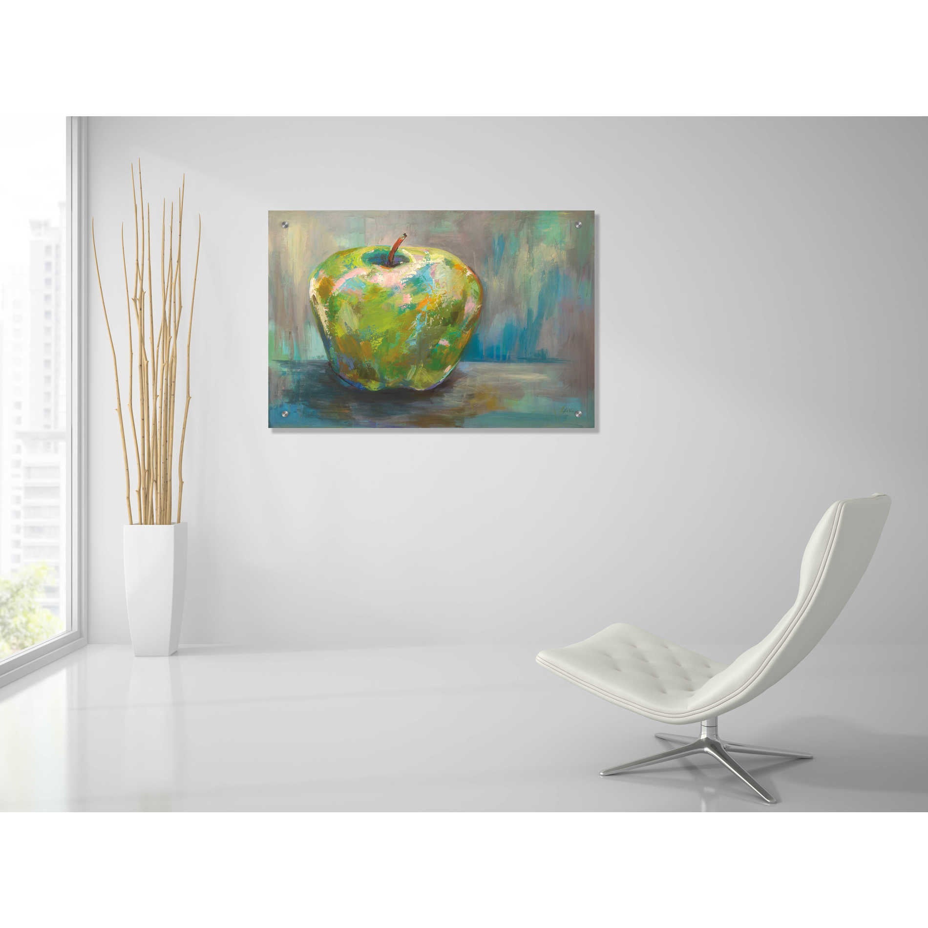 Epic Art 'Apple' by Jeanette Vertentes, Acrylic Glass Wall Art,36x24