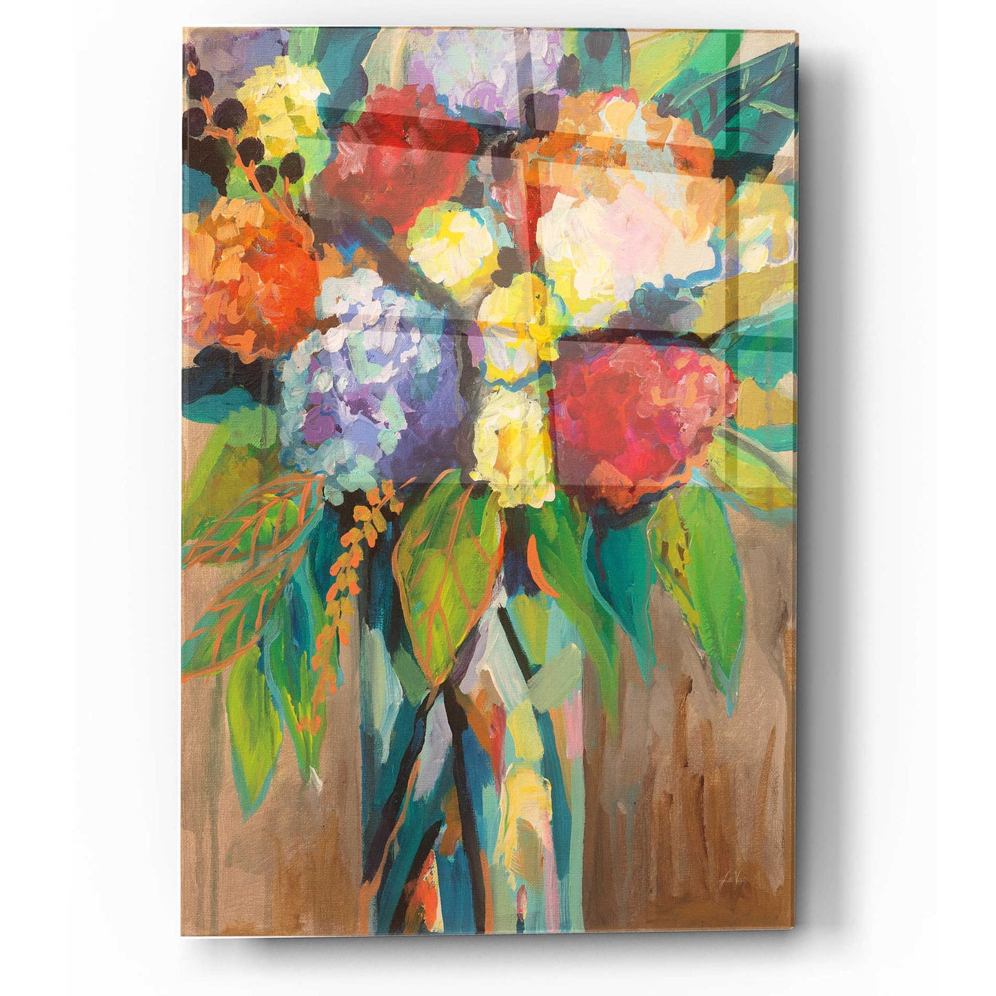 Epic Art 'Colorful' by Jeanette Vertentes, Acrylic Glass Wall Art,12x16