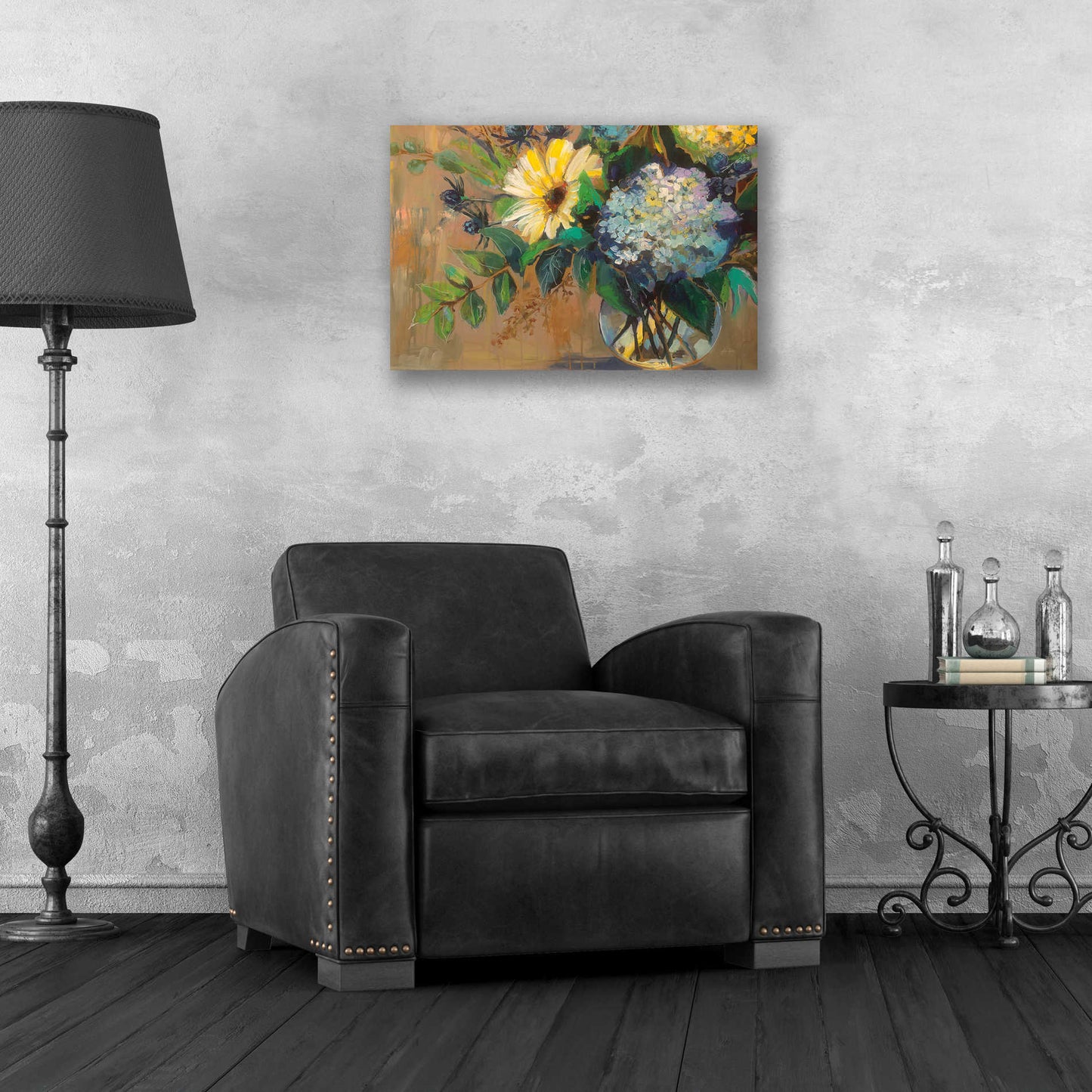 Epic Art 'Glass Floral' by Jeanette Vertentes, Acrylic Glass Wall Art,24x16