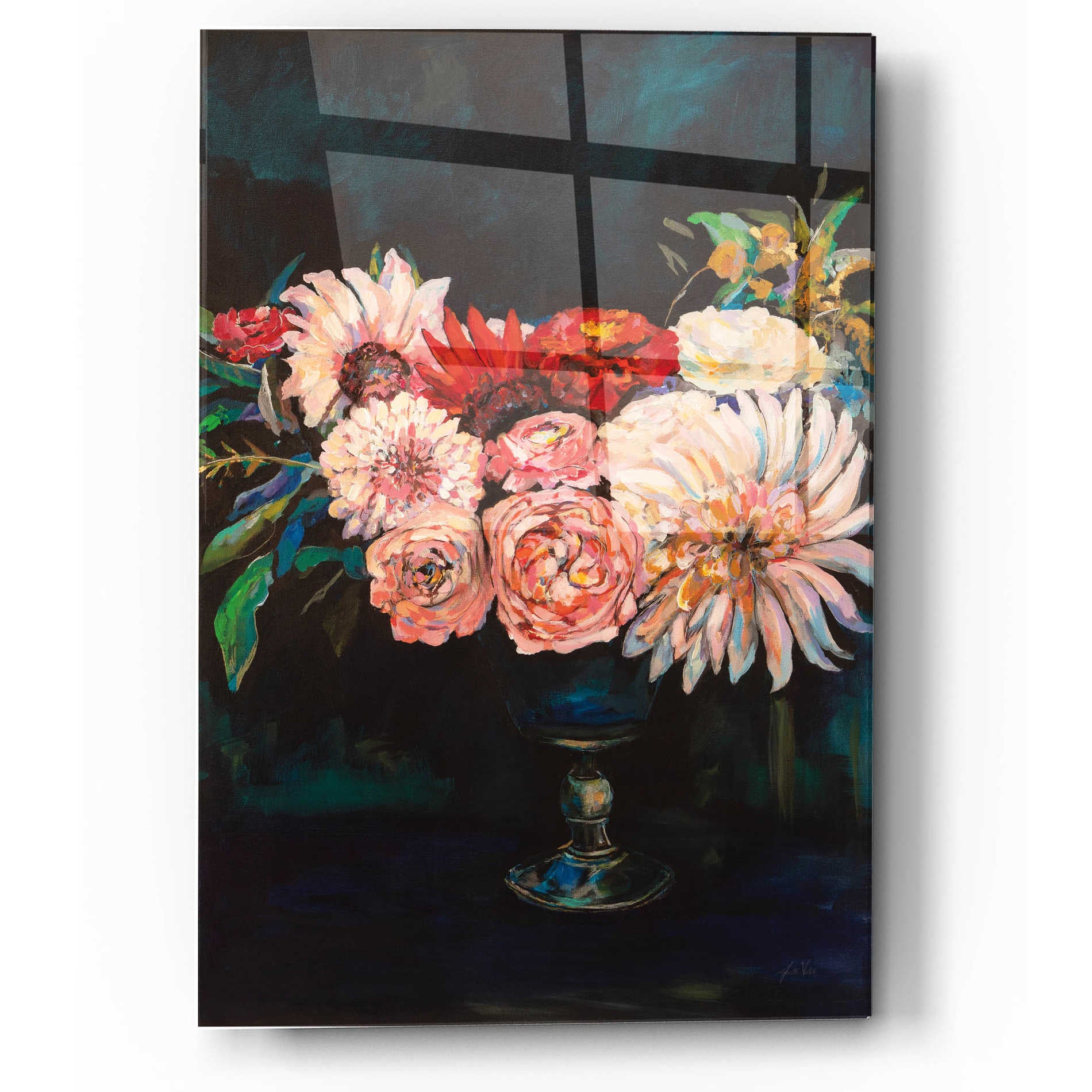 Epic Art 'Newport Bouquet' by Jeanette Vertentes, Acrylic Glass Wall Art,12x16