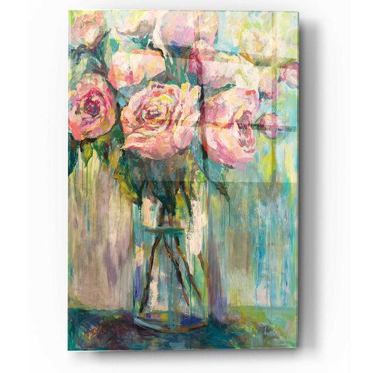 Epic Art 'Peony Play' by Jeanette Vertentes, Acrylic Glass Wall Art