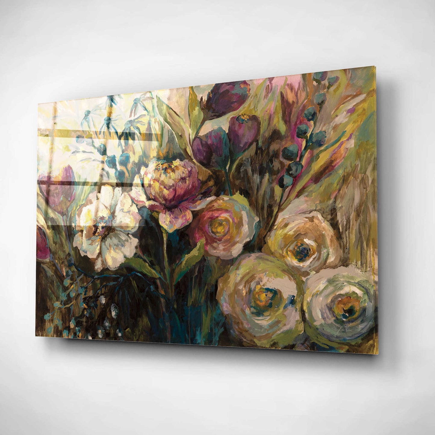 Epic Art 'Summer Garden' by Jeanette Vertentes, Acrylic Glass Wall Art,16x12