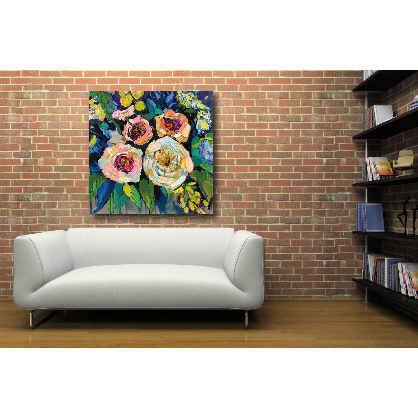Epic Art 'Peony Garden' by Jeanette Vertentes, Acrylic Glass Wall Art,36x36