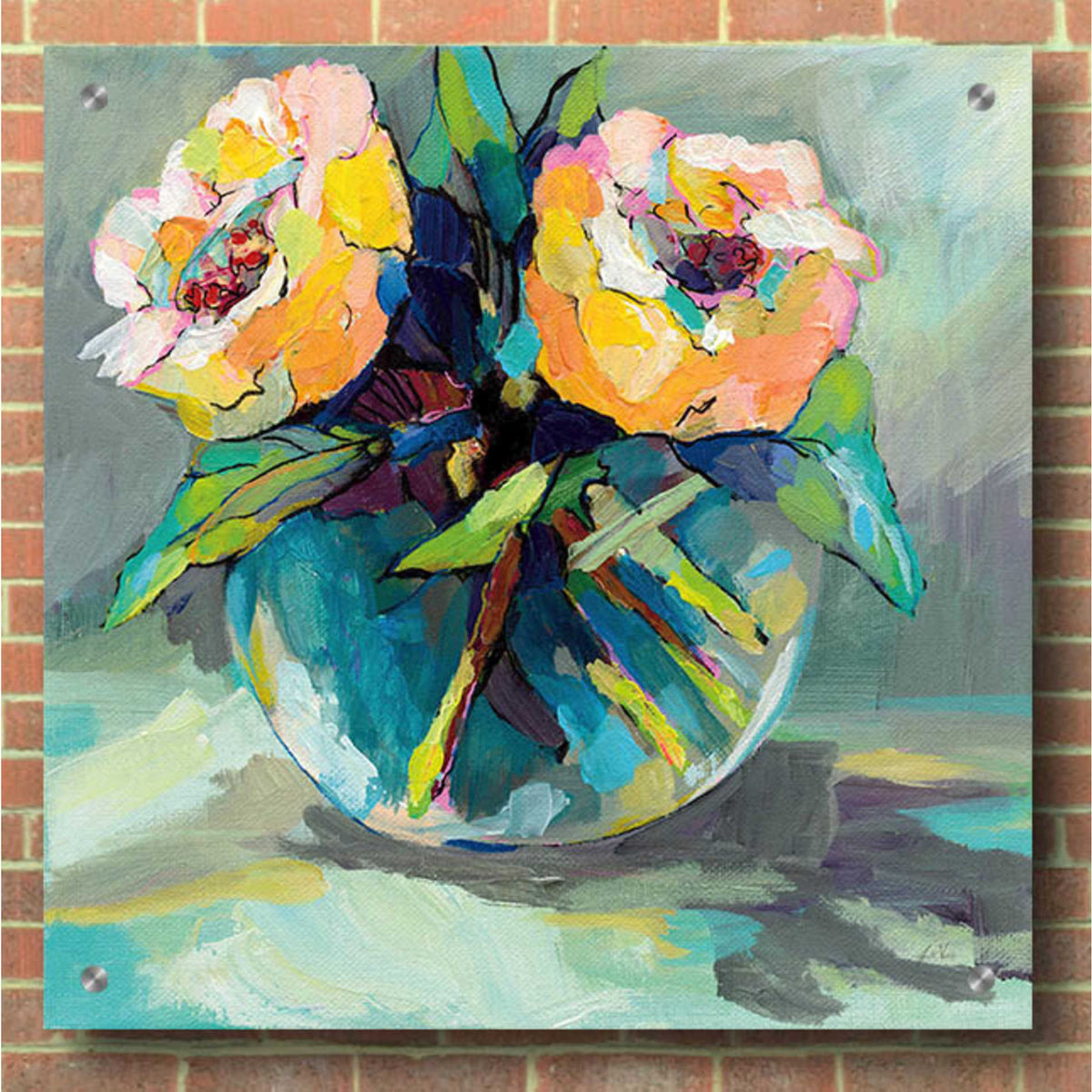 Epic Art 'Twins' by Jeanette Vertentes, Acrylic Glass Wall Art,36x36