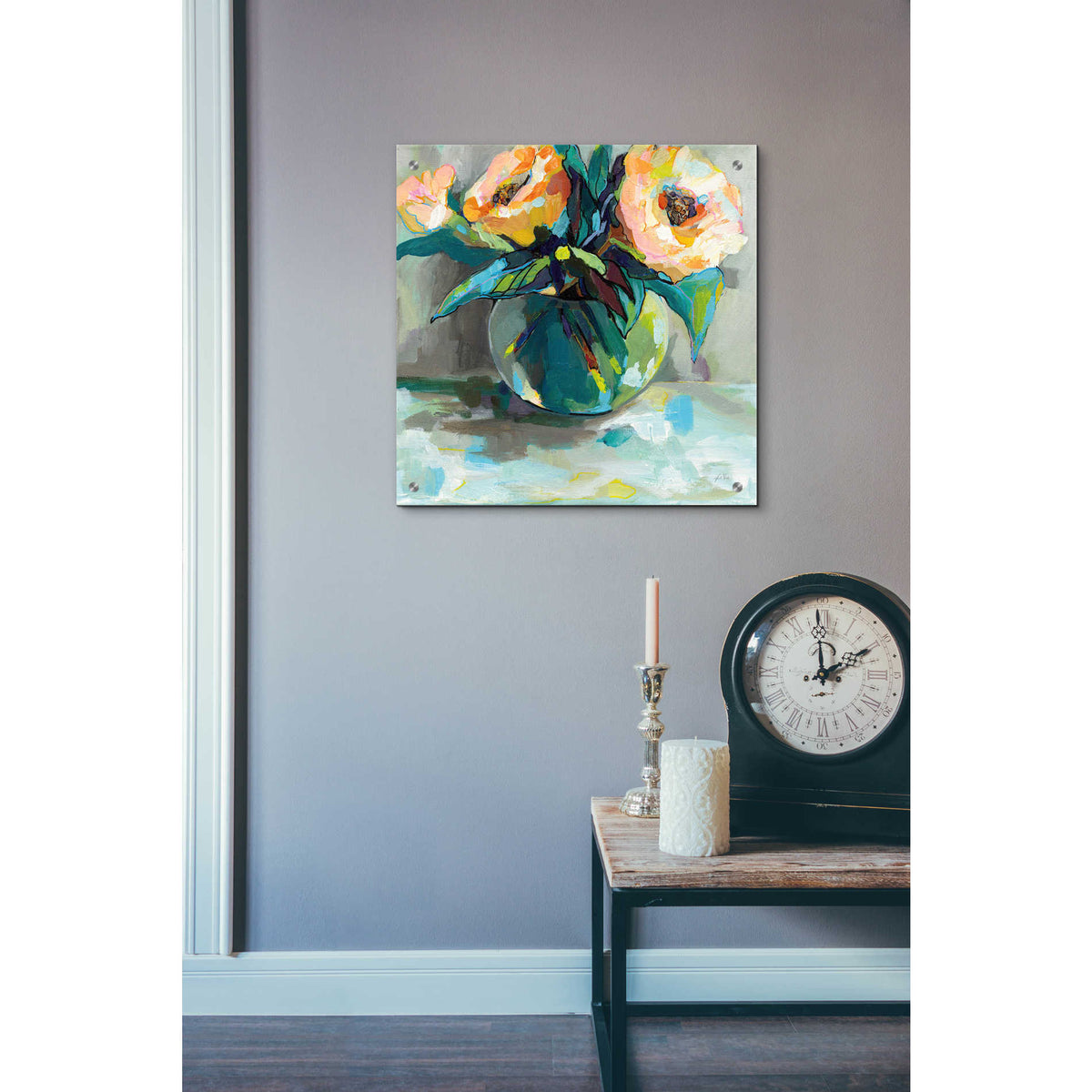 Epic Art 'Pink Ladies' by Jeanette Vertentes, Acrylic Glass Wall Art,24x24