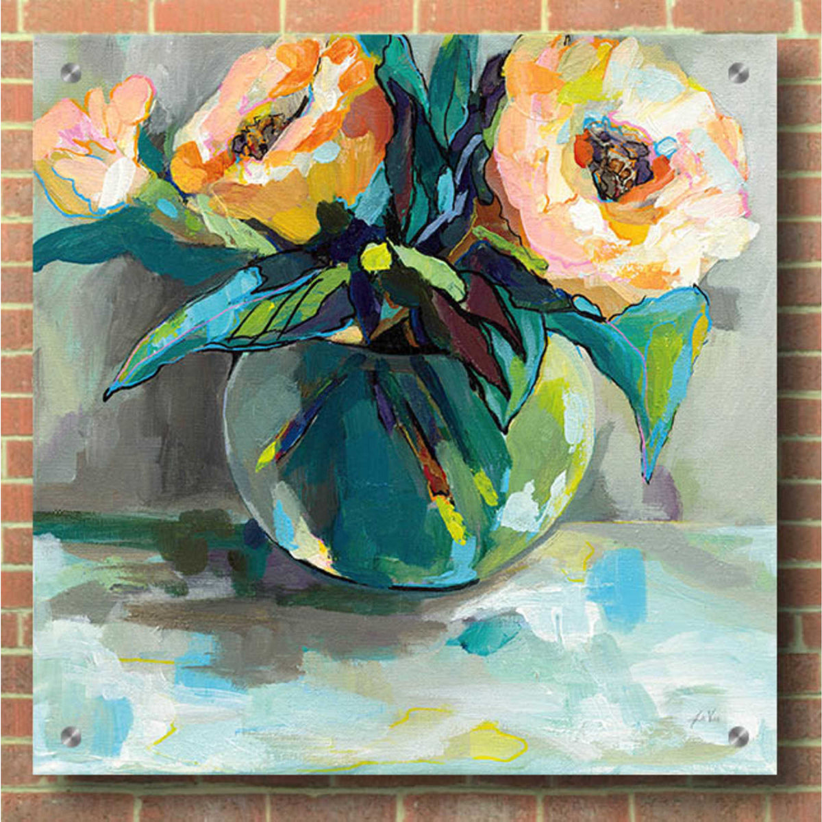 Epic Art 'Pink Ladies' by Jeanette Vertentes, Acrylic Glass Wall Art,36x36