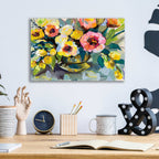 Epic Art 'Cottage Bouquet' by Jeanette Vertentes, Acrylic Glass Wall Art,16x12