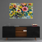 Epic Art 'Cottage Bouquet' by Jeanette Vertentes, Acrylic Glass Wall Art,36x24