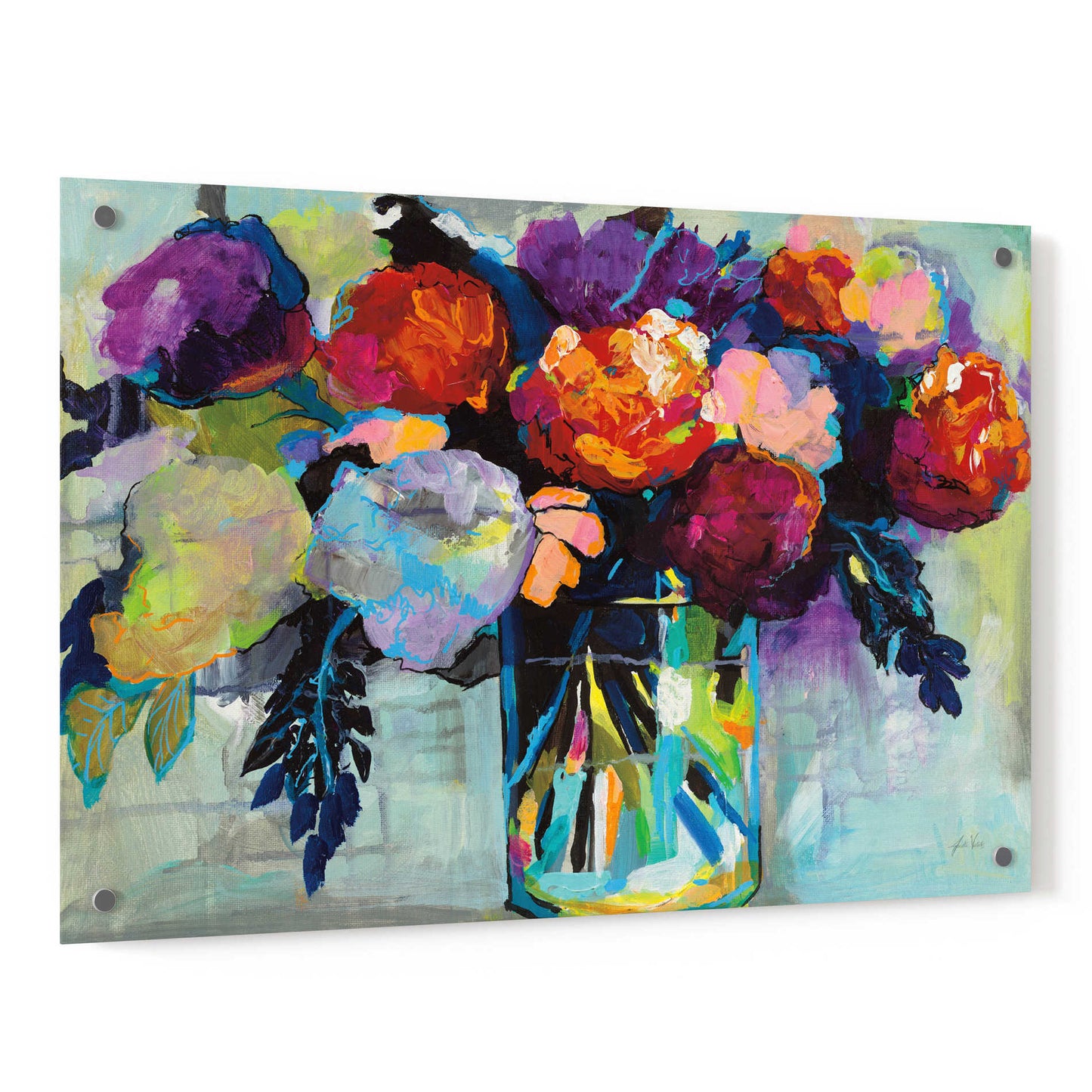 Epic Art 'A Colorful Life' by Jeanette Vertentes, Acrylic Glass Wall Art,36x24