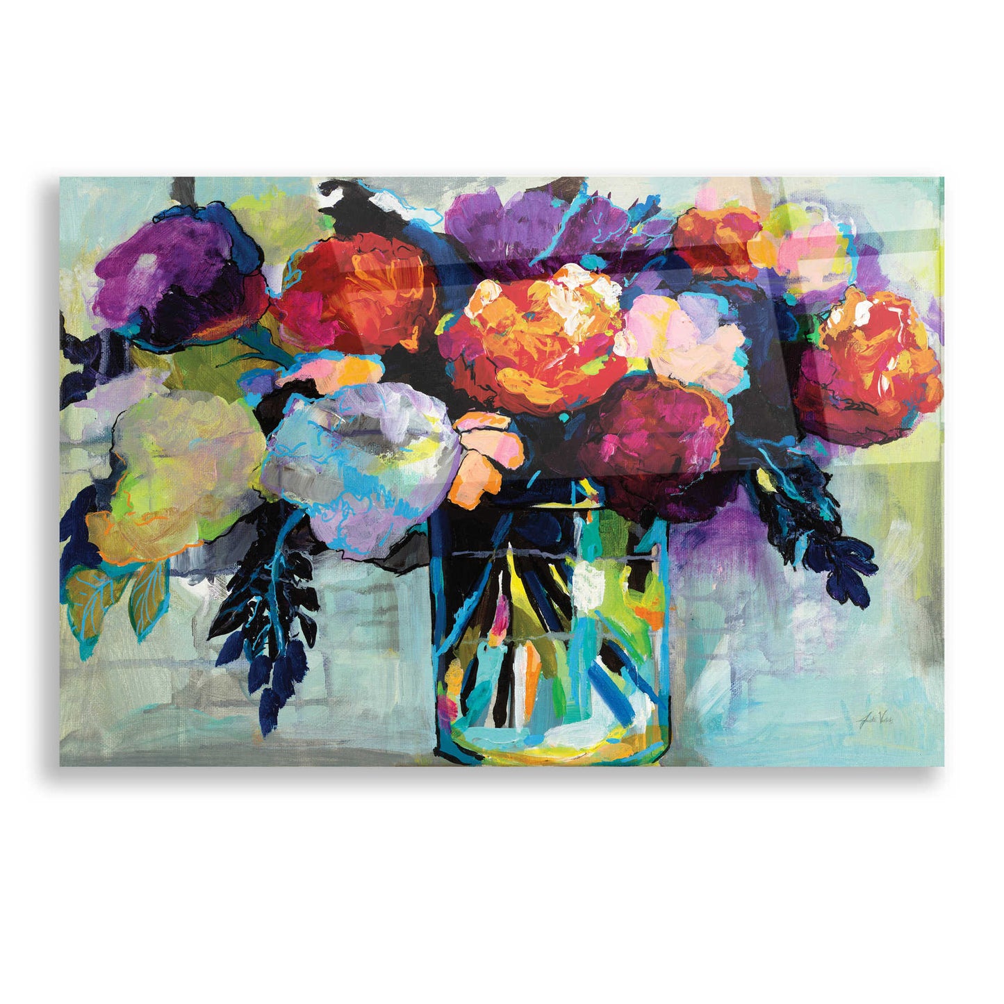 Epic Art 'A Colorful Life' by Jeanette Vertentes, Acrylic Glass Wall Art