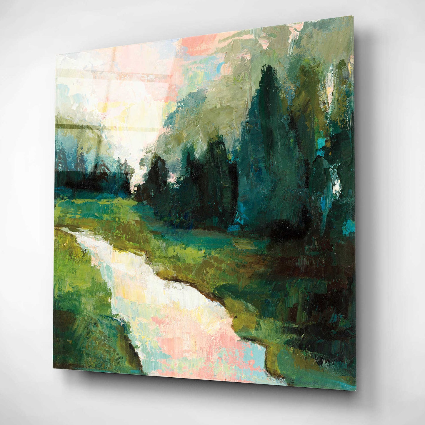 Epic Art 'River Walk' by Jeanette Vertentes, Acrylic Glass Wall Art,12x12