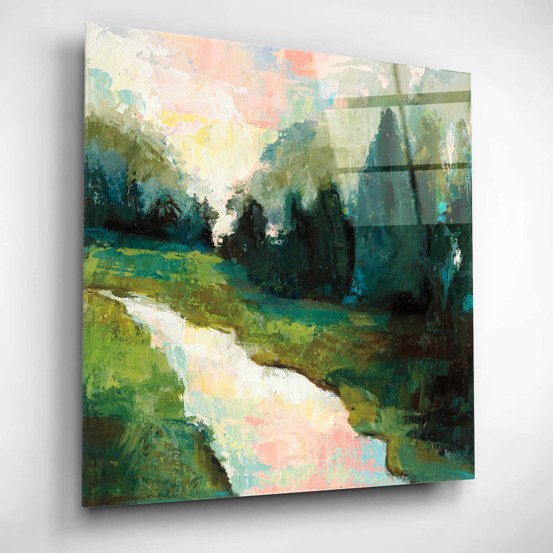 Epic Art 'River Walk' by Jeanette Vertentes, Acrylic Glass Wall Art,12x12