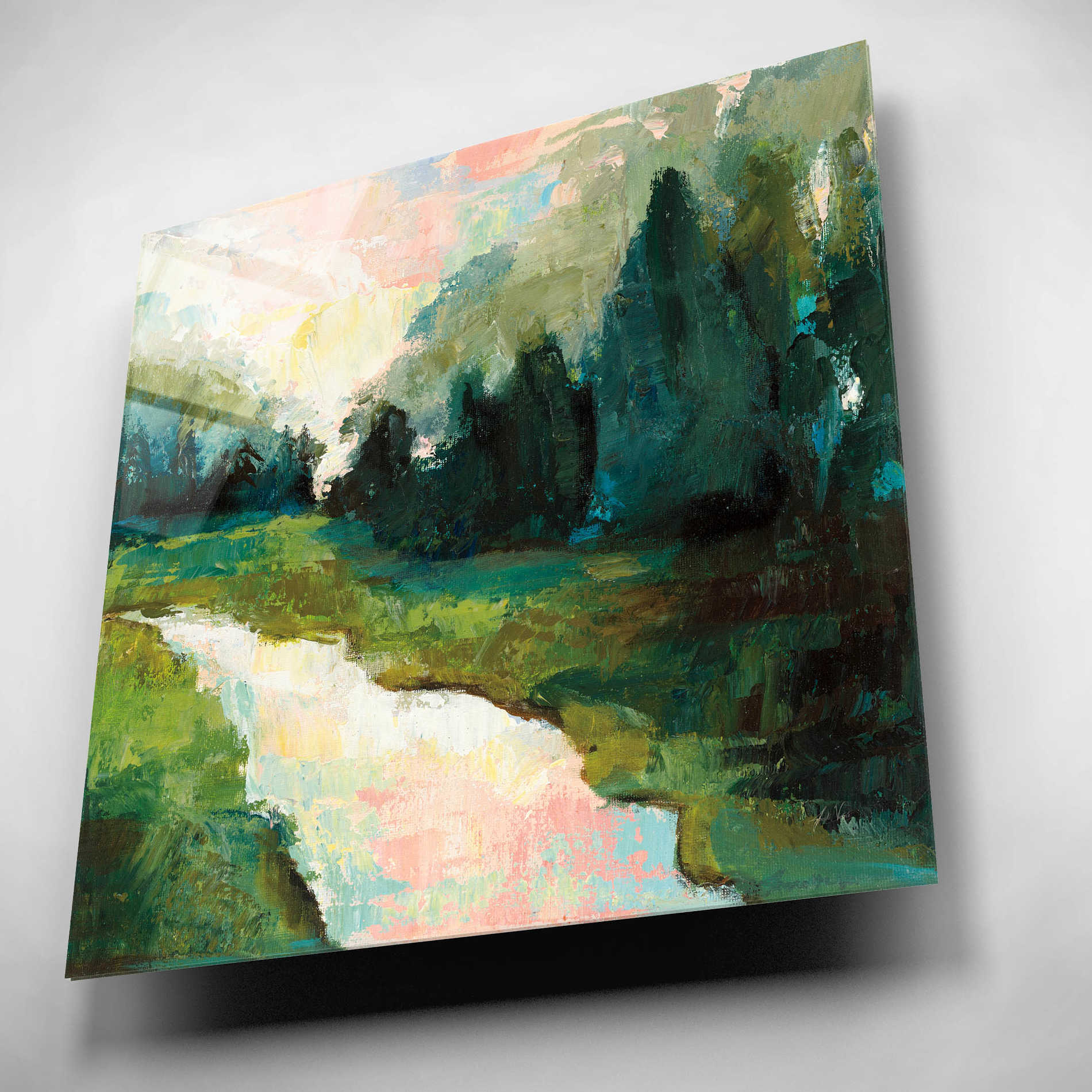 Epic Art 'River Walk' by Jeanette Vertentes, Acrylic Glass Wall Art,12x12