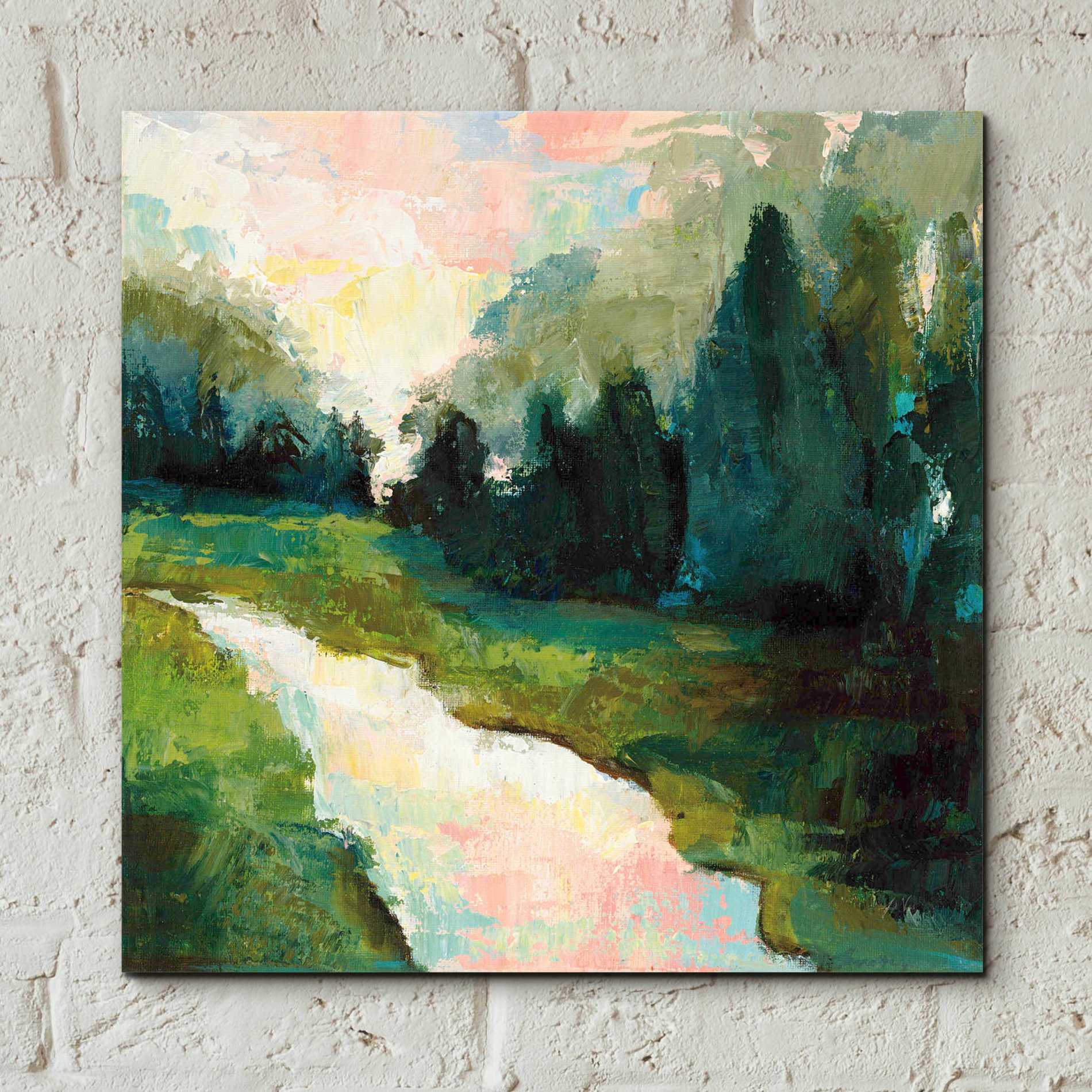 Epic Art 'River Walk' by Jeanette Vertentes, Acrylic Glass Wall Art,12x12