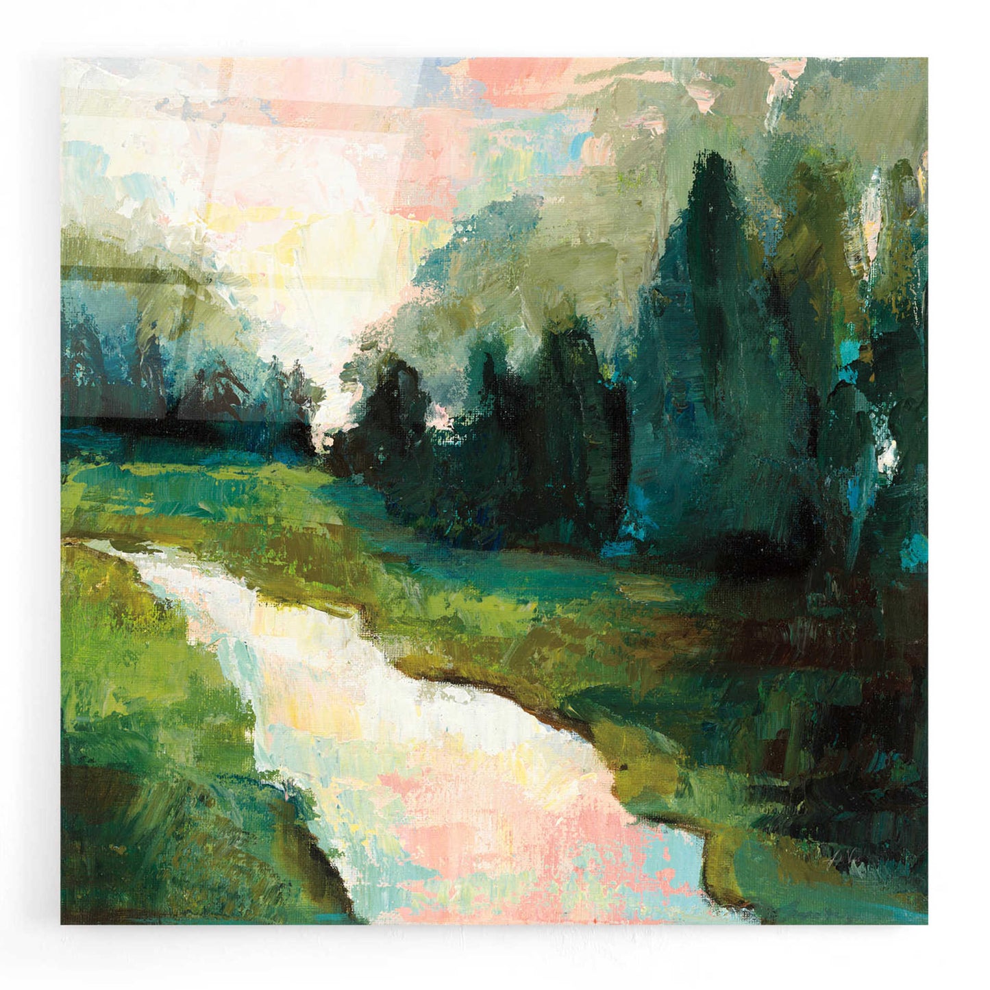 Epic Art 'River Walk' by Jeanette Vertentes, Acrylic Glass Wall Art,12x12