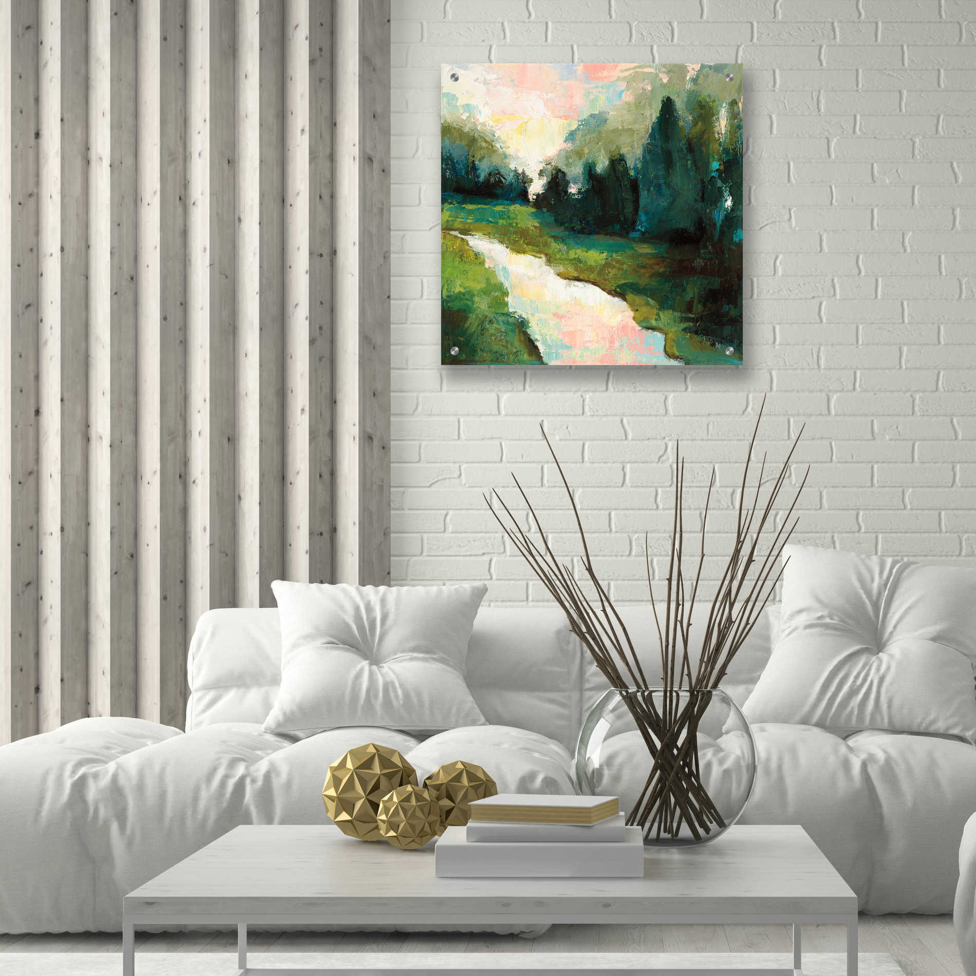 Epic Art 'River Walk' by Jeanette Vertentes, Acrylic Glass Wall Art,24x24