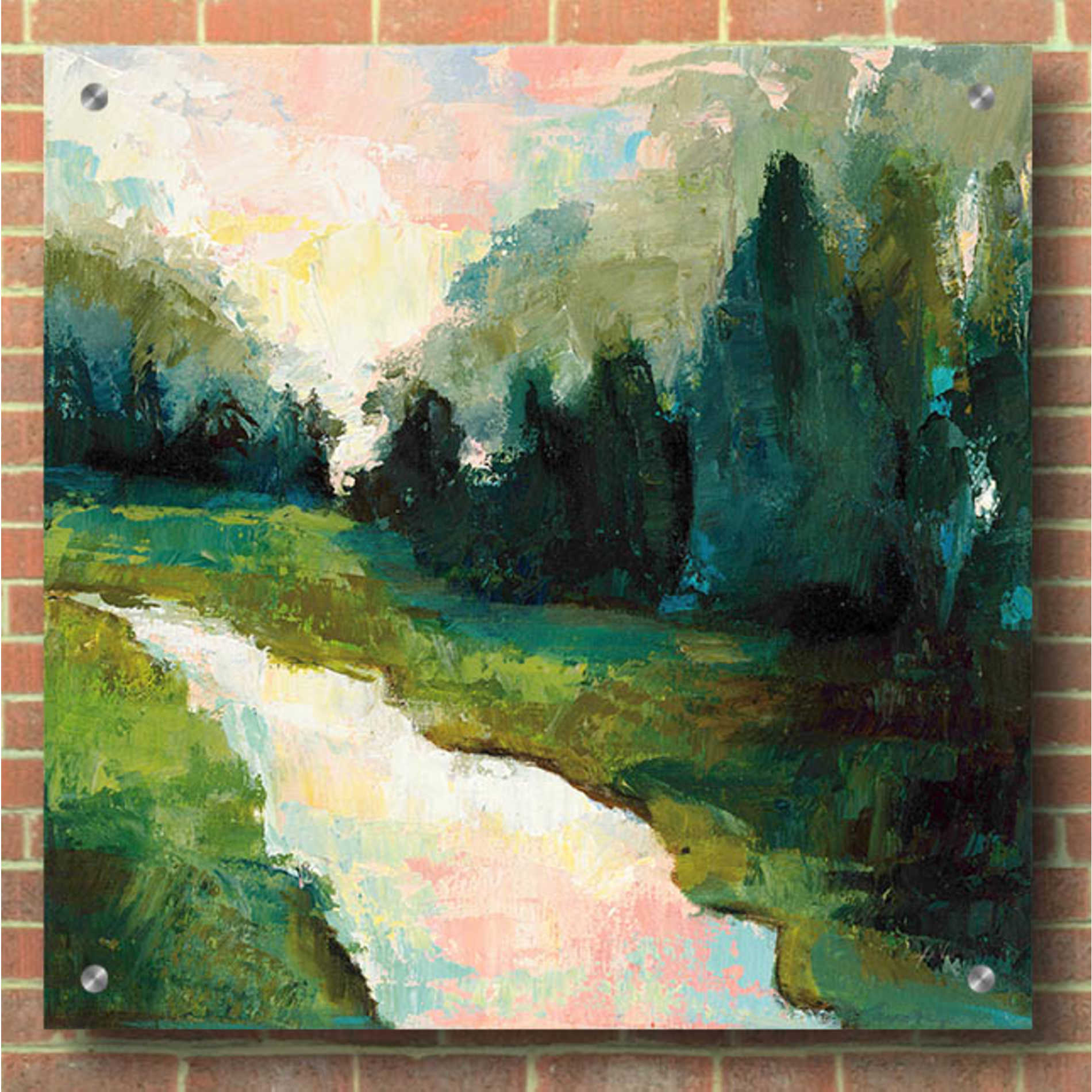 Epic Art 'River Walk' by Jeanette Vertentes, Acrylic Glass Wall Art,36x36