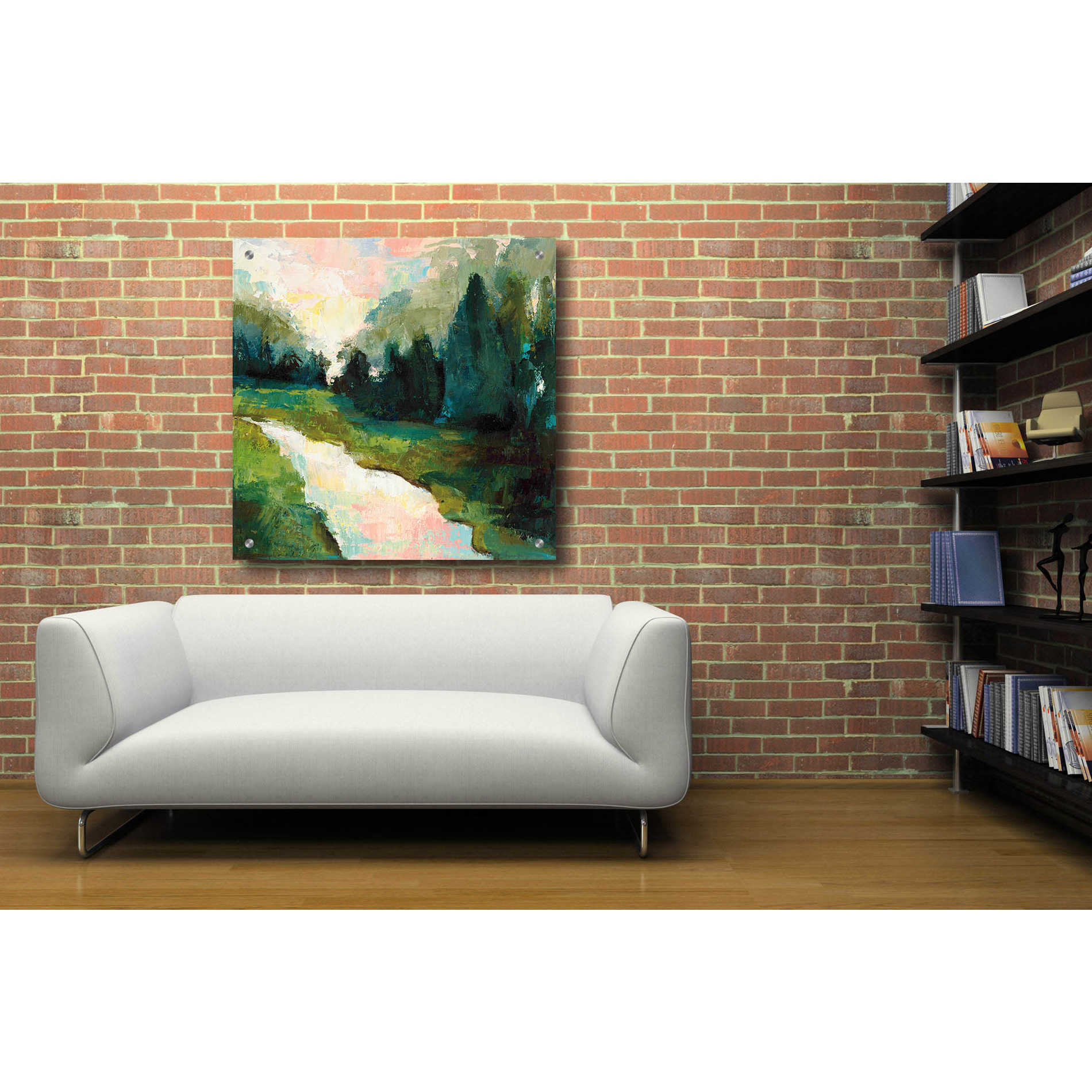 Epic Art 'River Walk' by Jeanette Vertentes, Acrylic Glass Wall Art,36x36