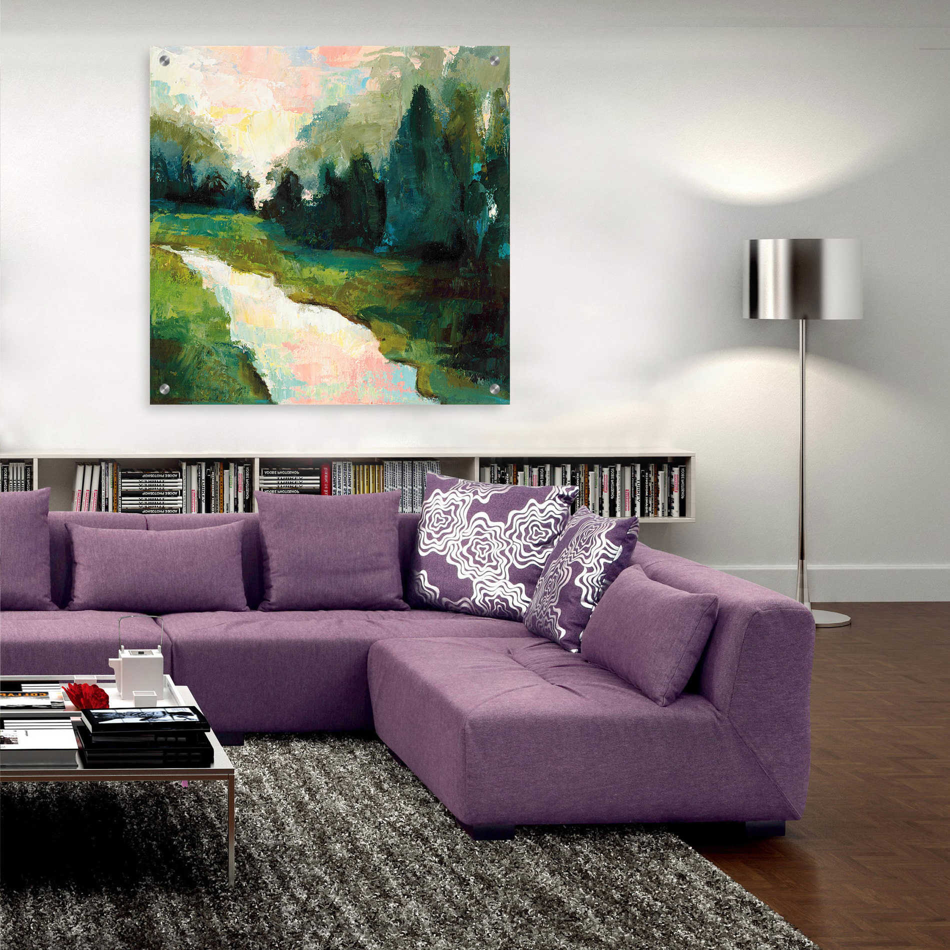 Epic Art 'River Walk' by Jeanette Vertentes, Acrylic Glass Wall Art,36x36